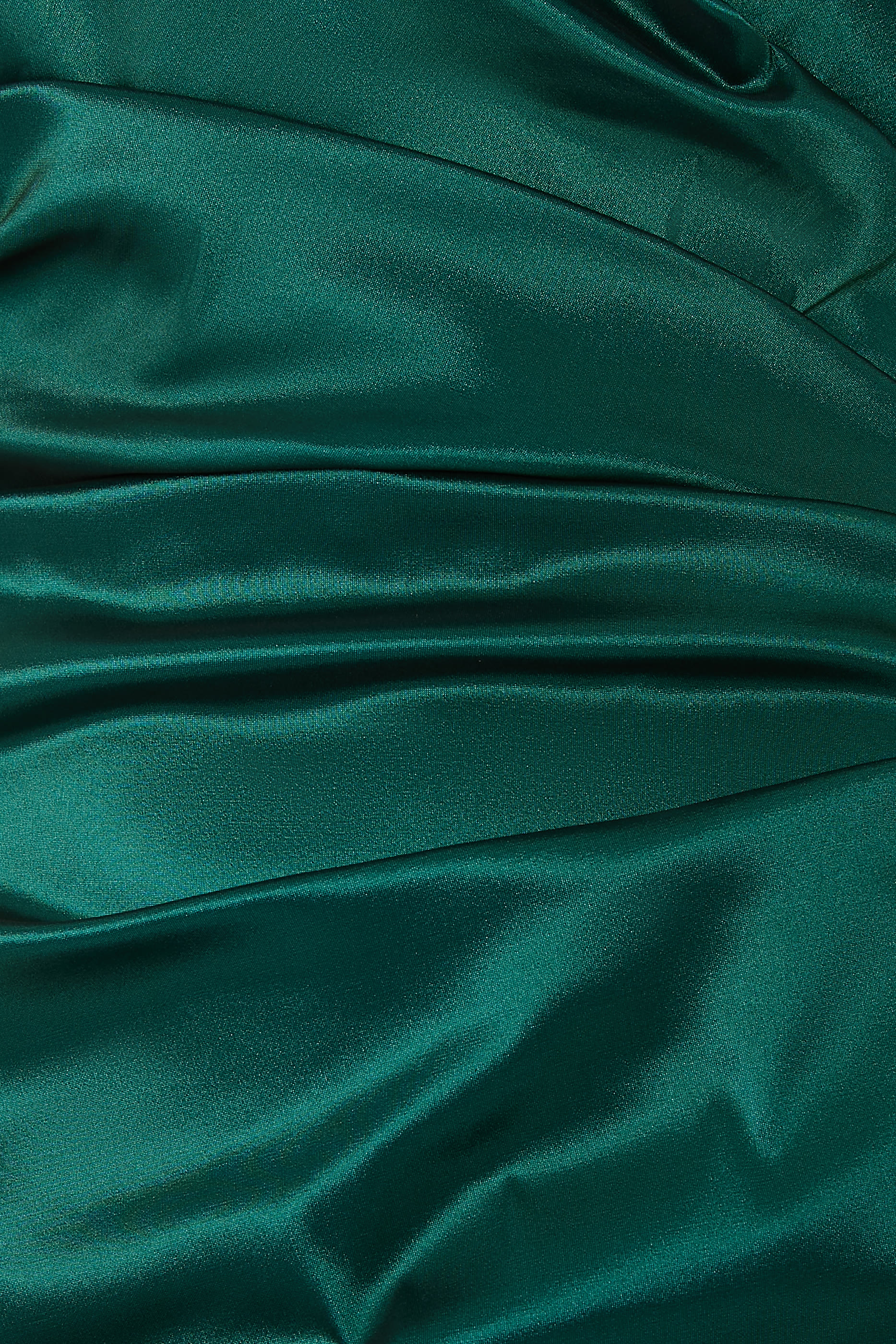 فستان بكتف مكشوف وطيات تافيتا مطاطي