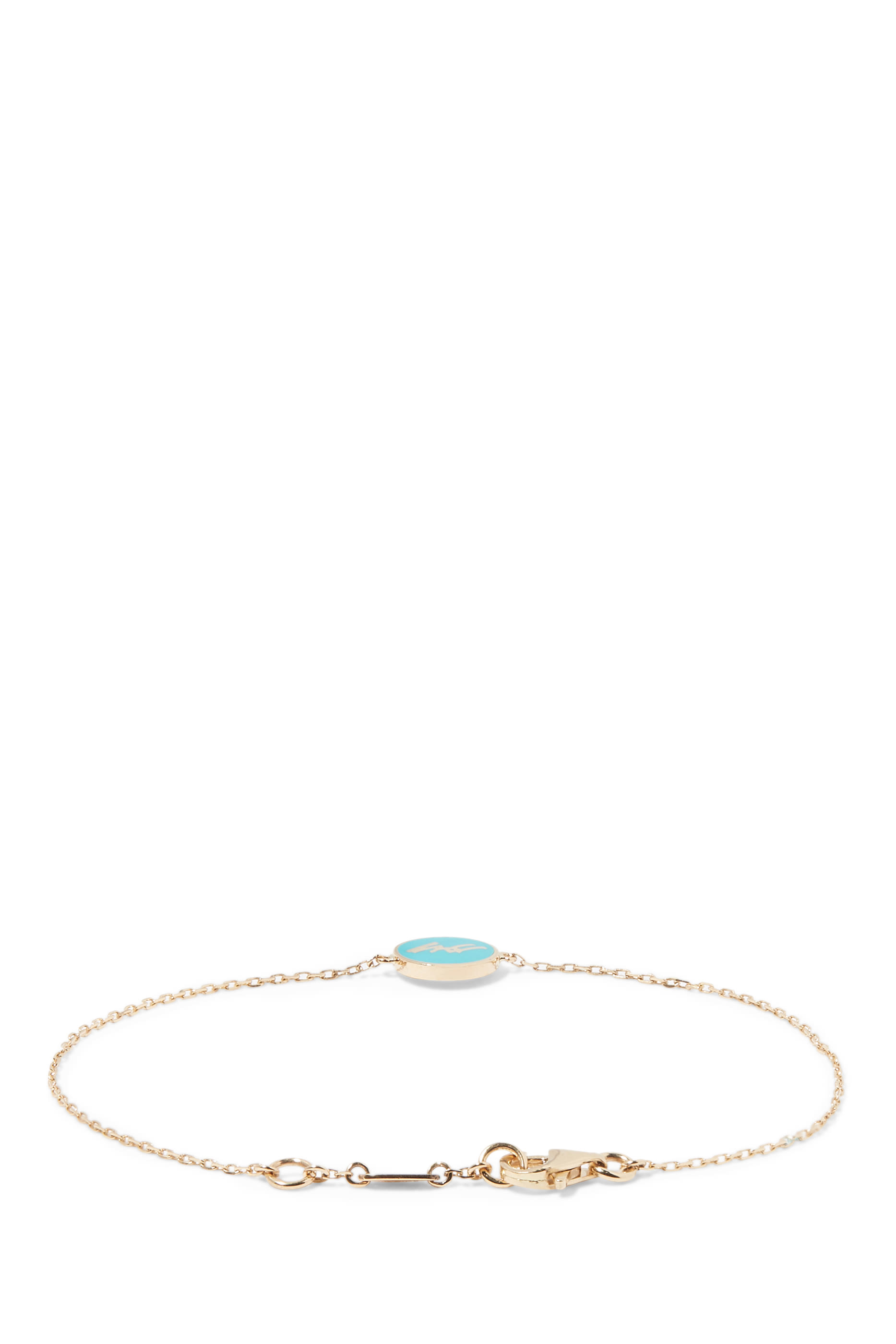 سوار بكلمة النور مطلي بمينا فيروزي