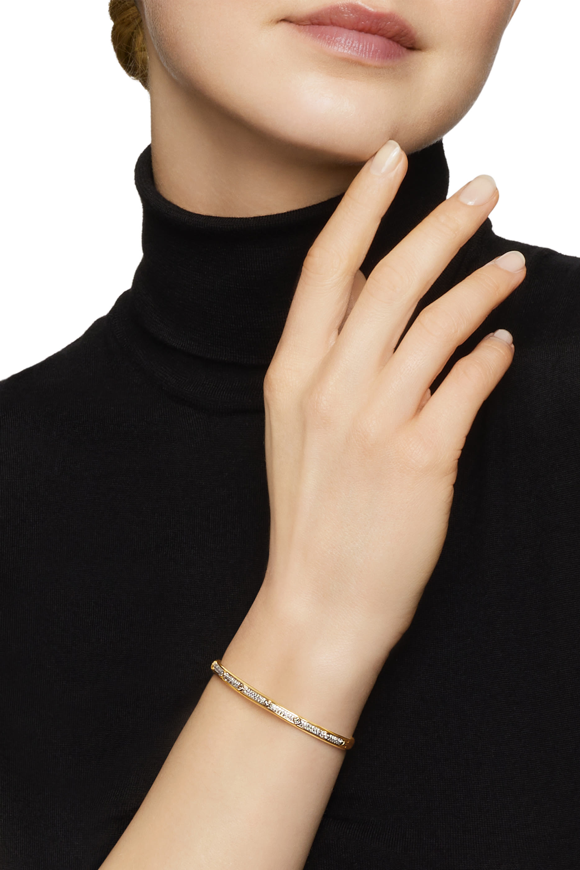 سوار رينيسنس مرصع بالماس ذهب أصفر عيار 18