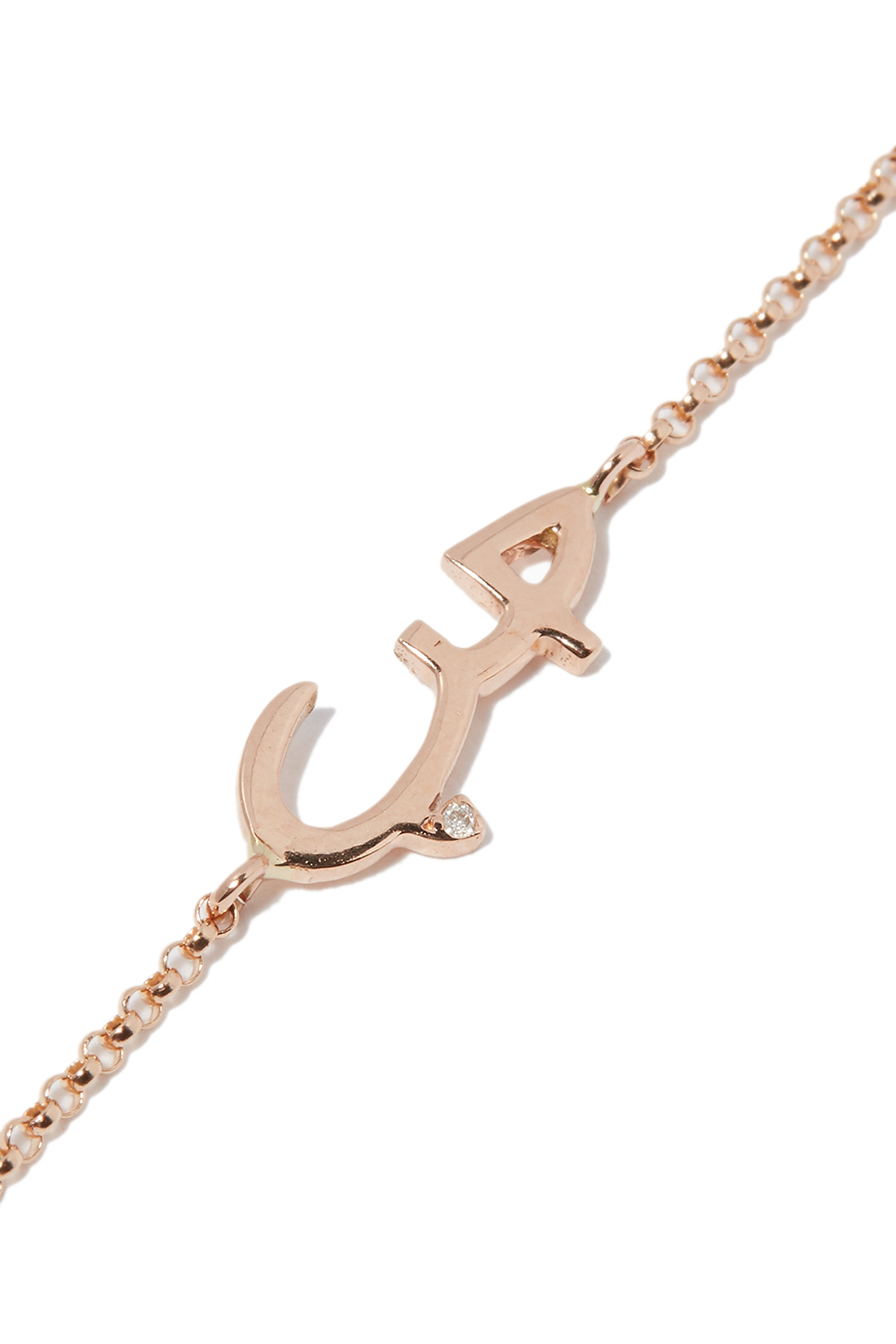 سوار بتصميم كلمة حب مرصعة بماس