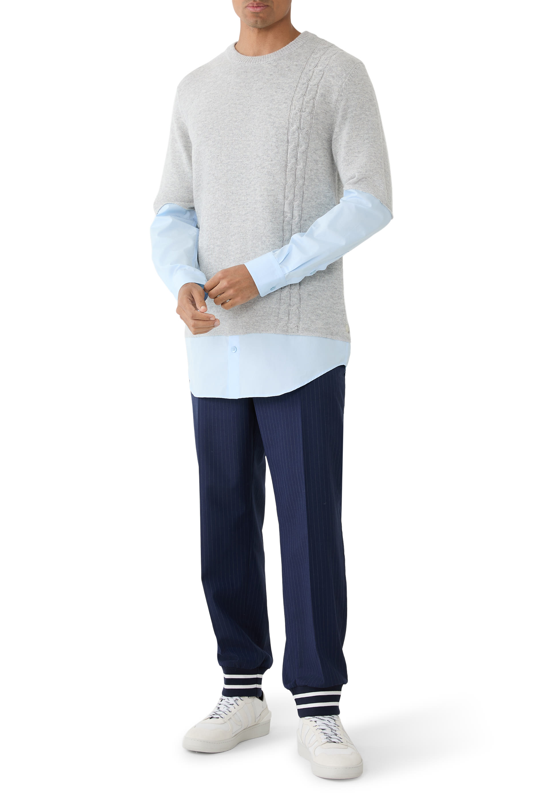 بنطال صوف مخطط