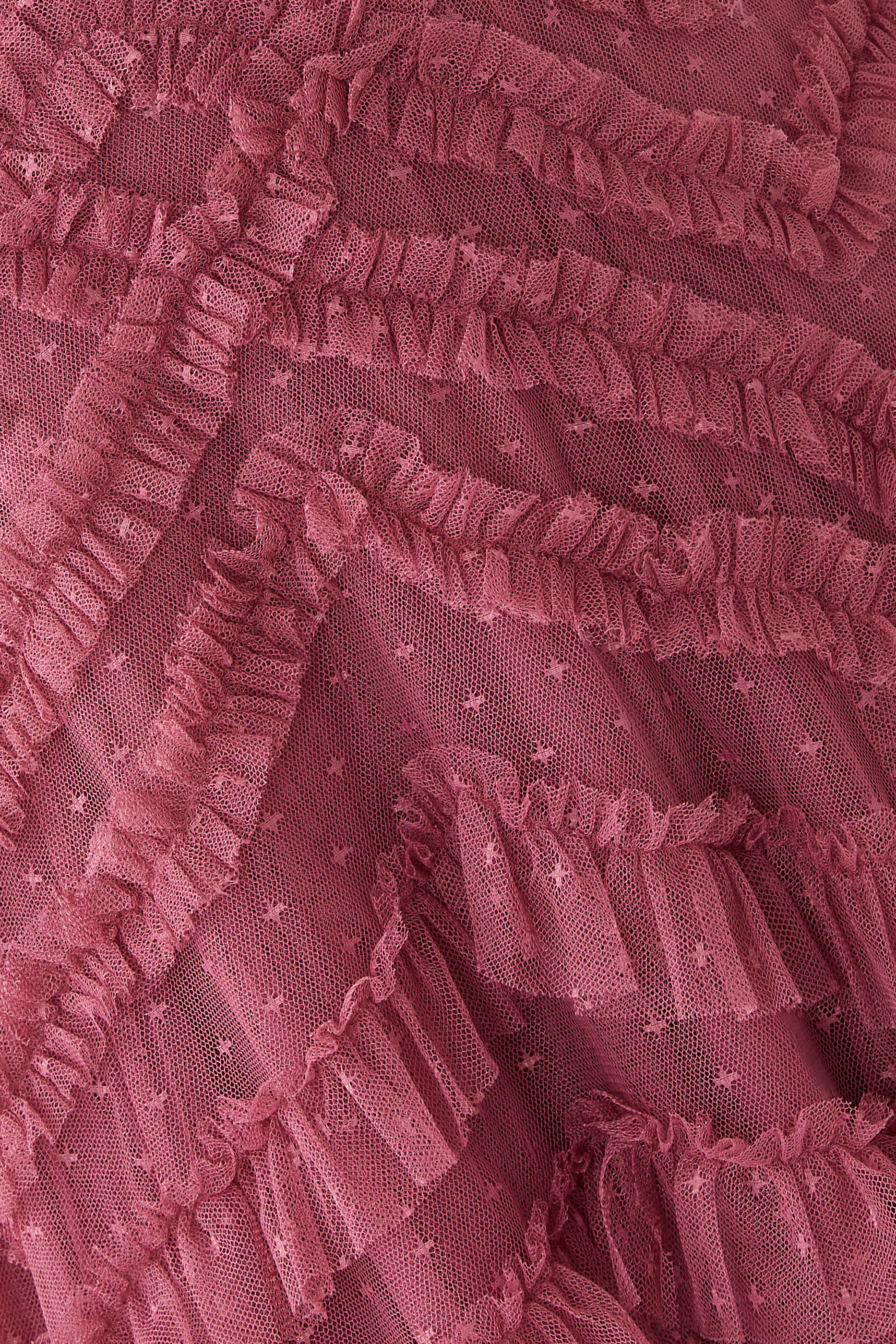 فستان سهرة لانا بياقة مستديرة تول