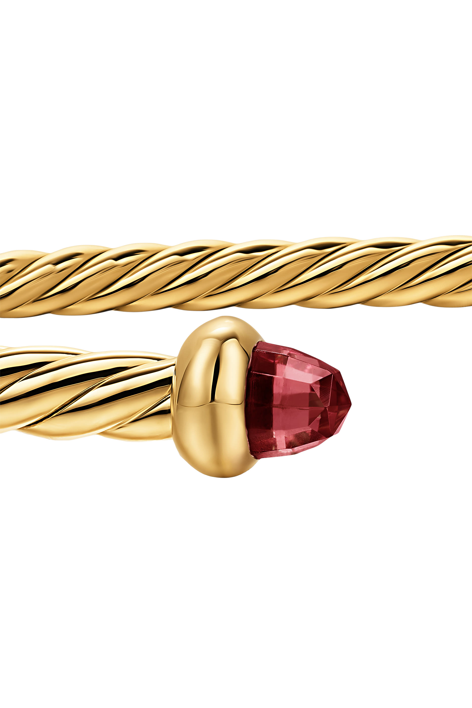 Micro Cablespira&reg; Flex Bracelet, 18k Yellow Gold & Garnet