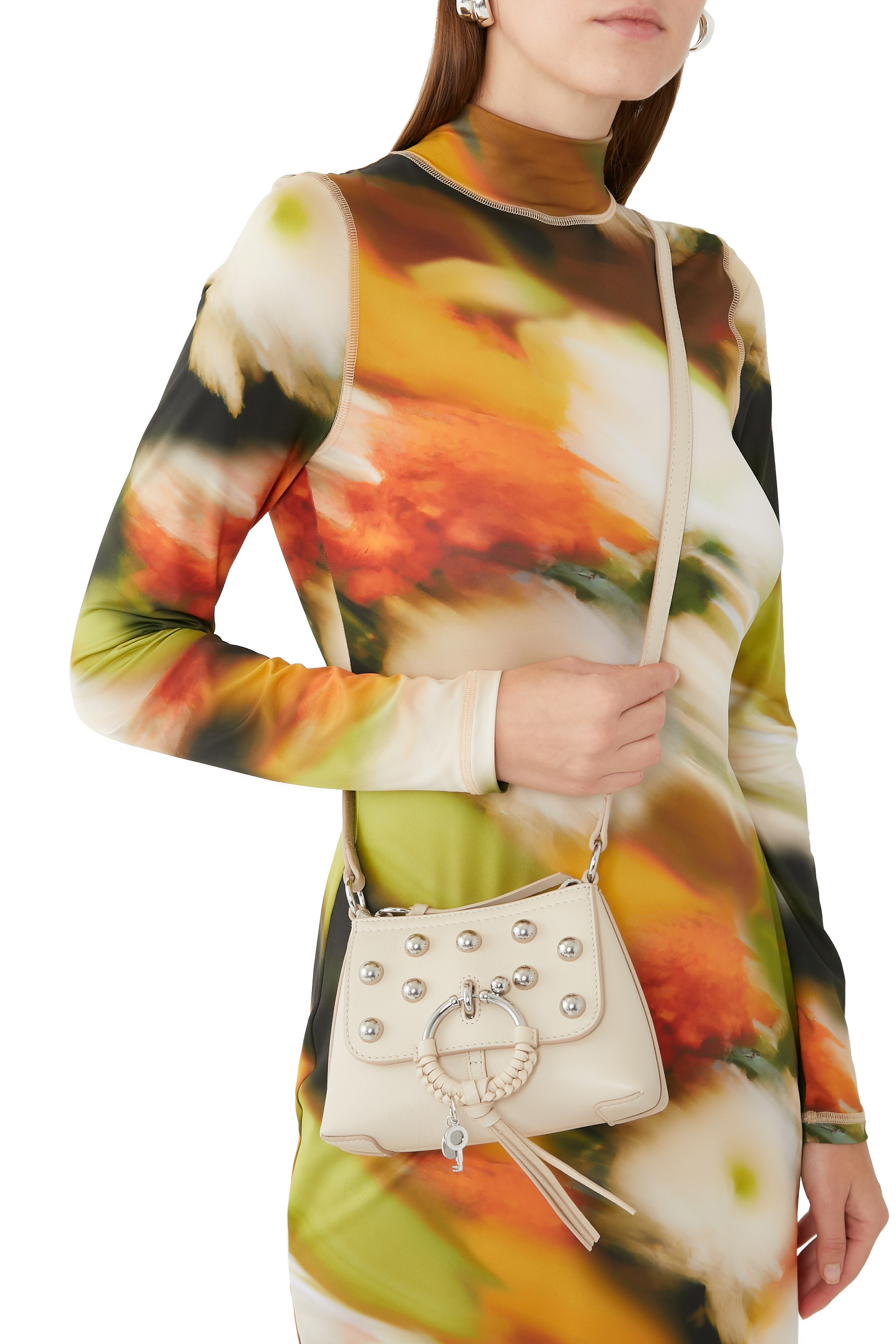 حقيبة كروس بودي جوان صغيرة مرصعة بأحجار براقة