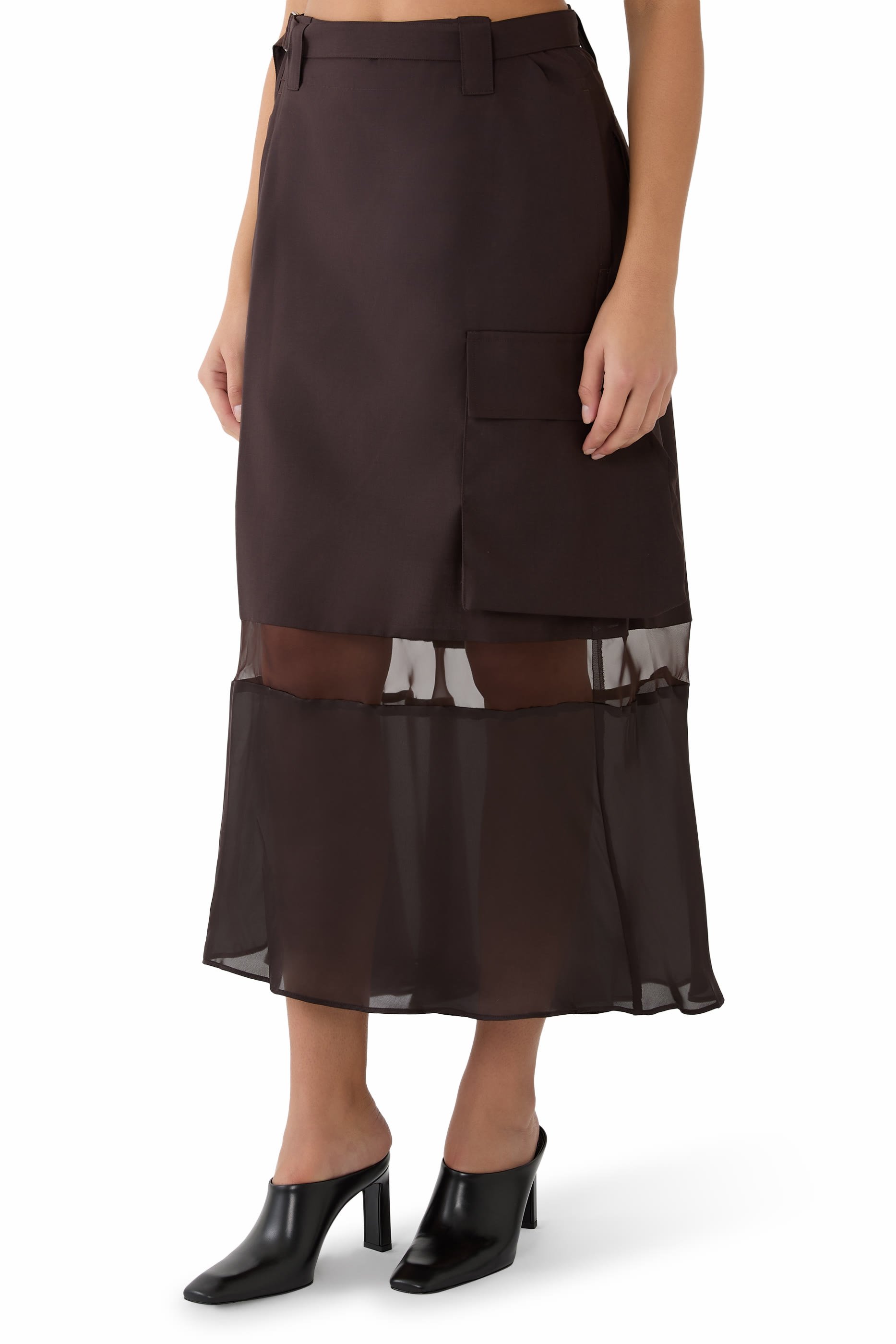 تنورة مزيج قماش بدلة