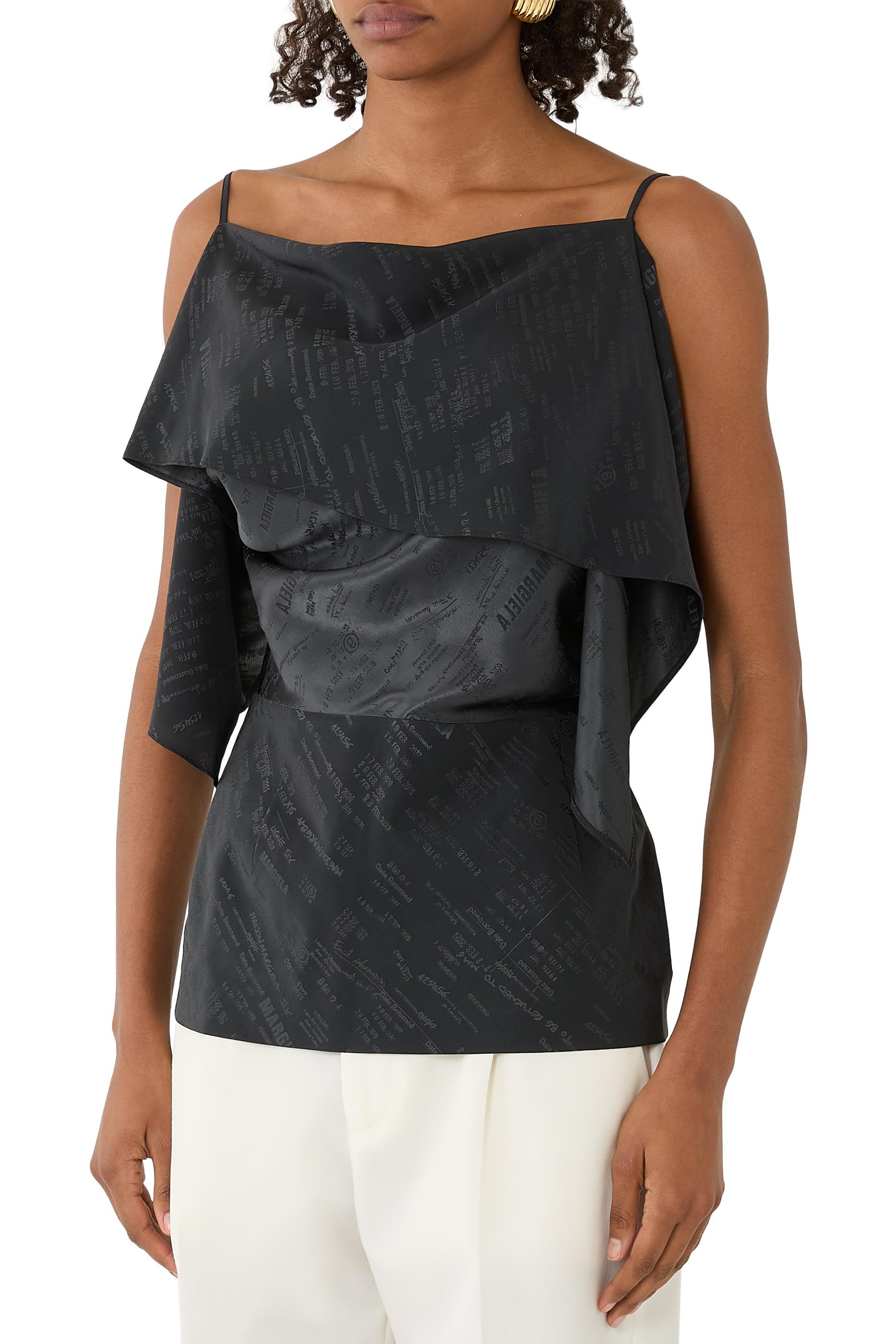 Folded Jacquard Top