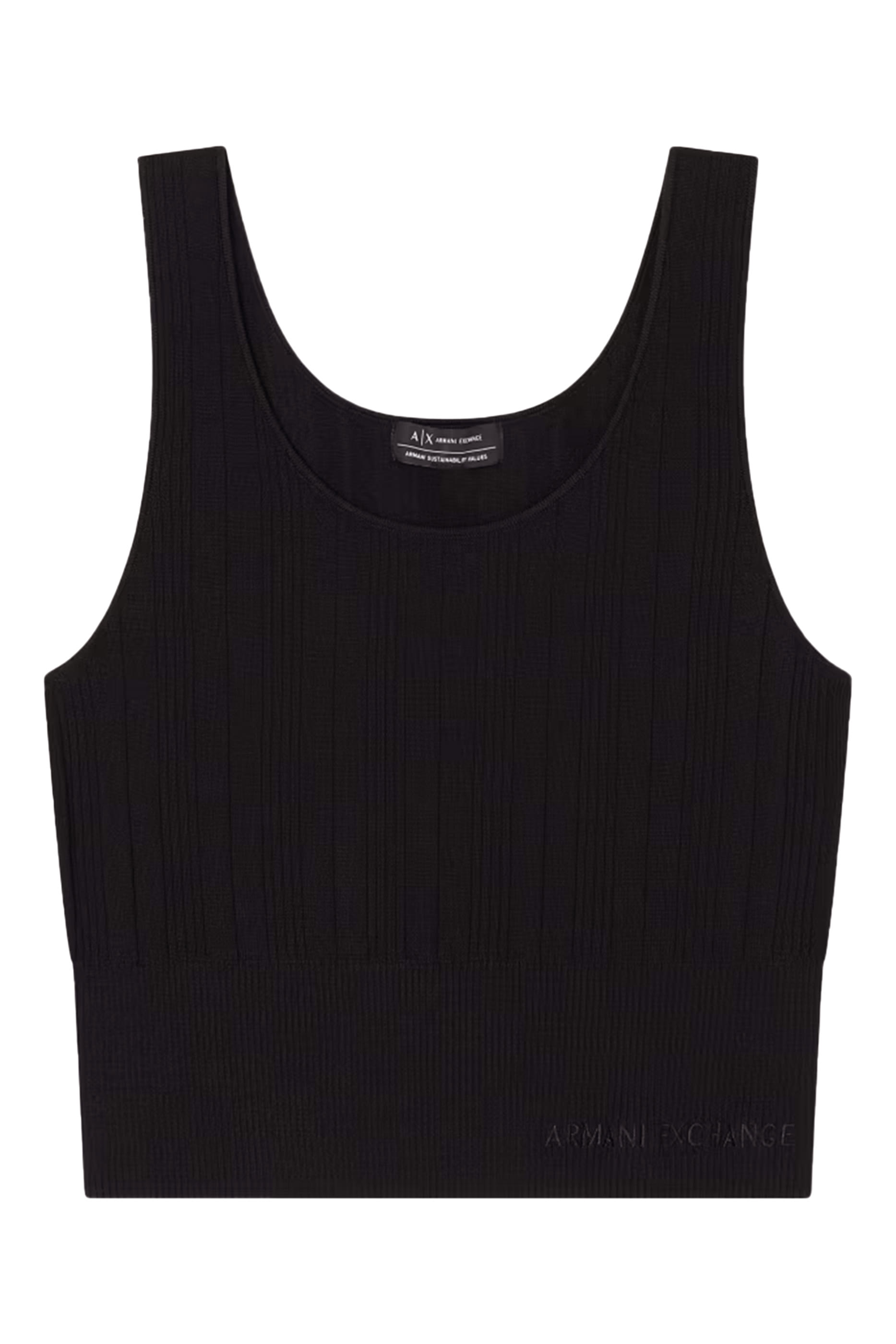 بلوزة مضلعة بياقة واسعة