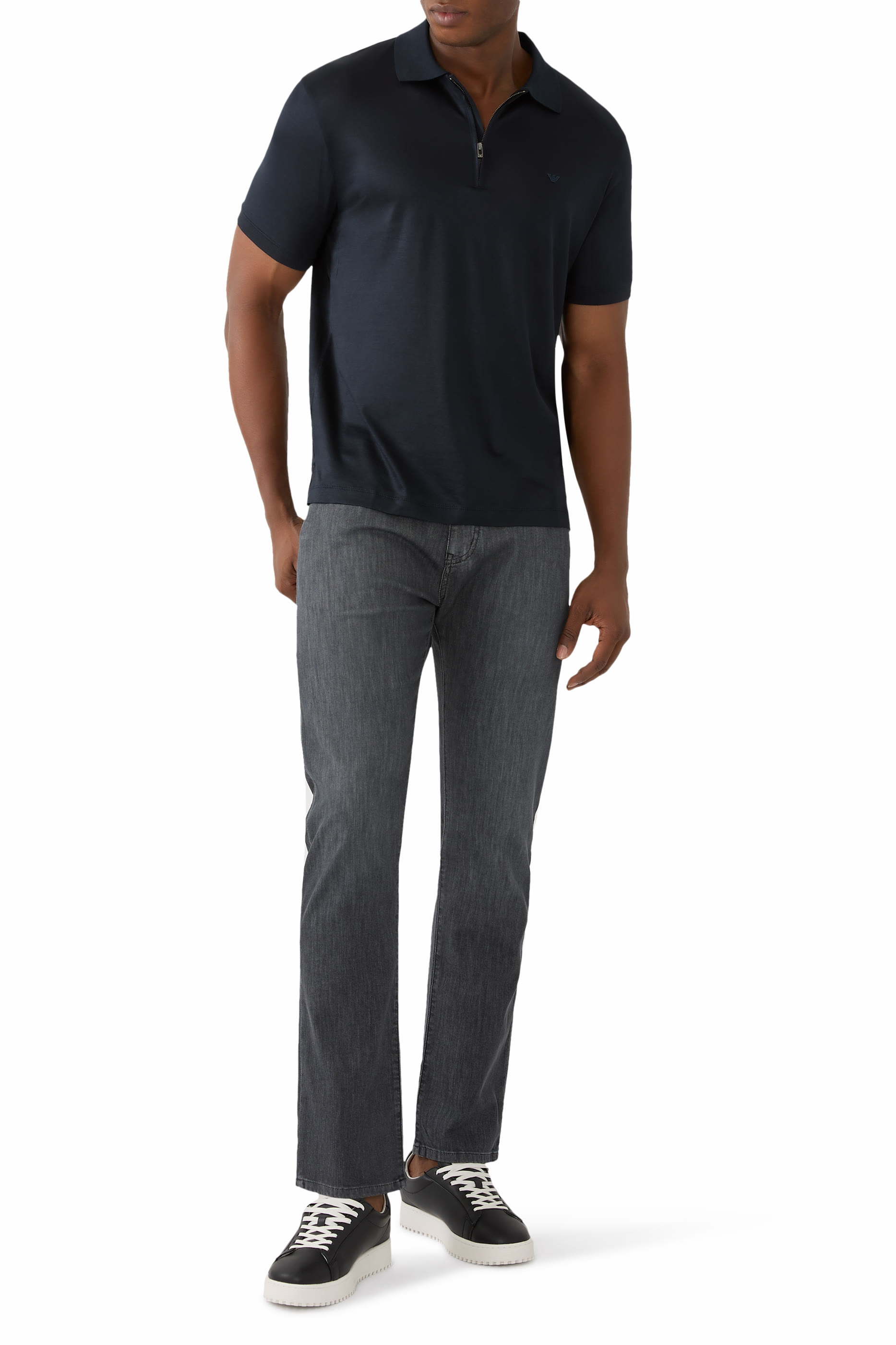 بنطال دنيم بقصة مستقيمة