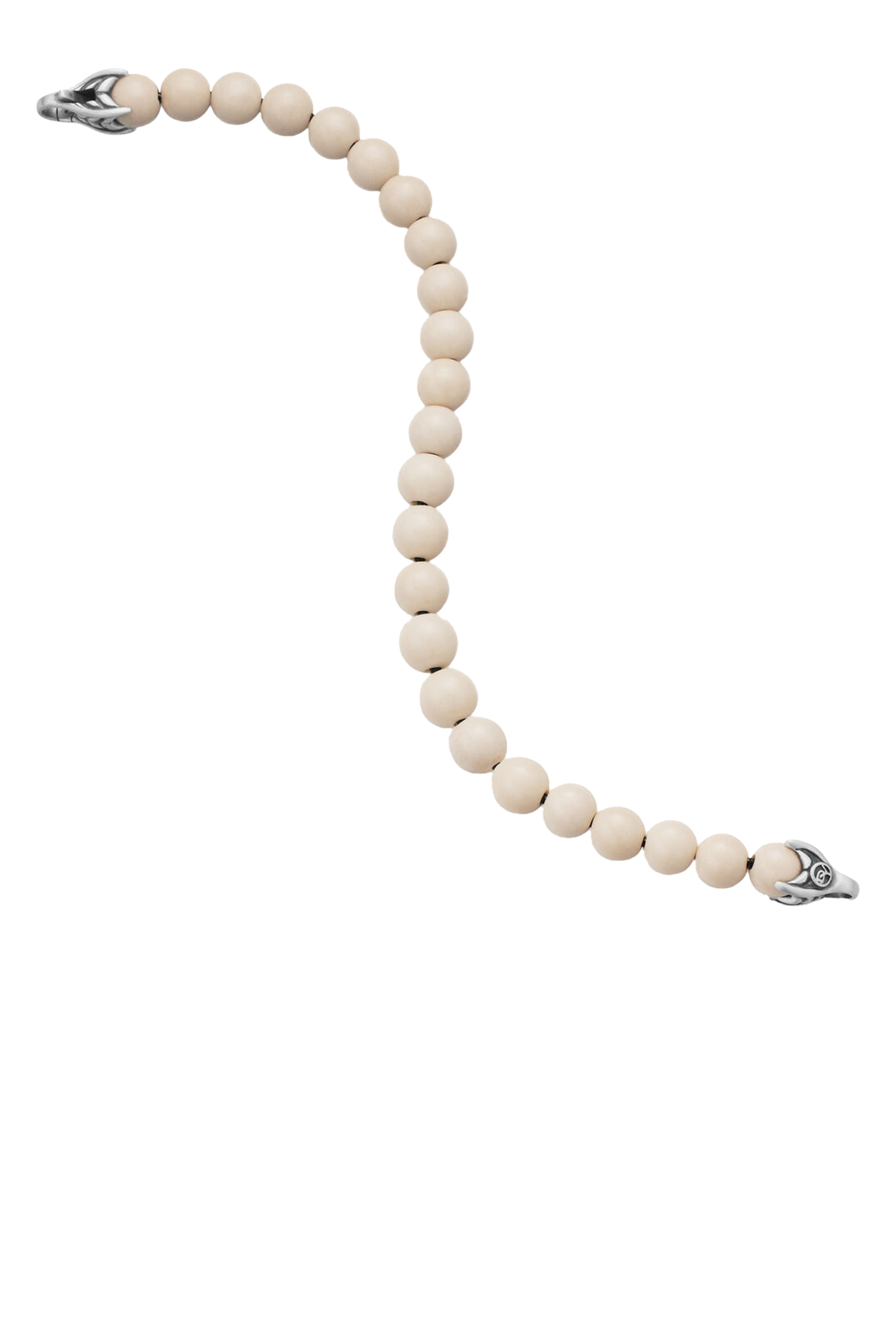 سوار بتصميم مسبحة بخرز ريفر، فضة إسترينية