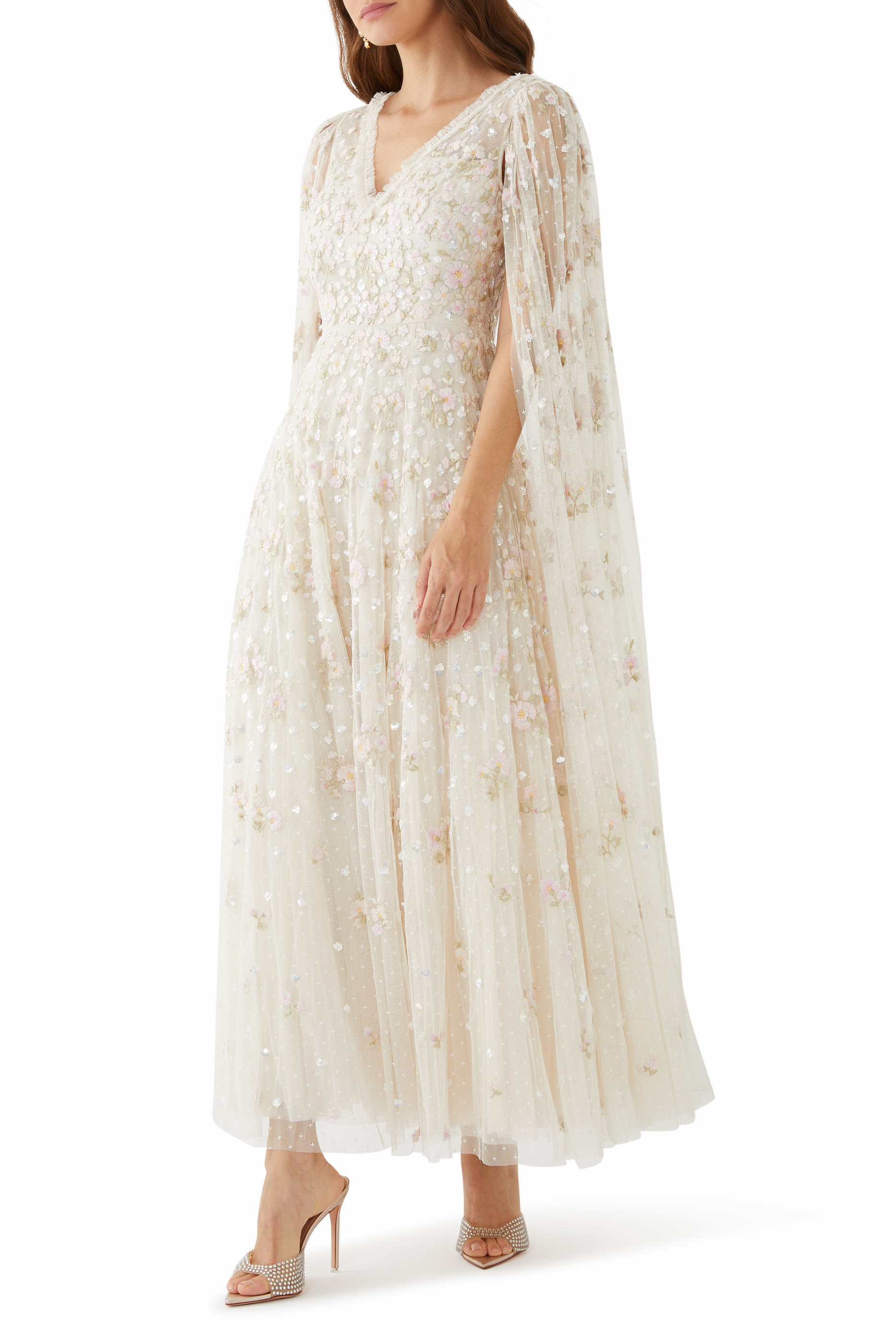 فستان سهرة داليا بطول الكاحل