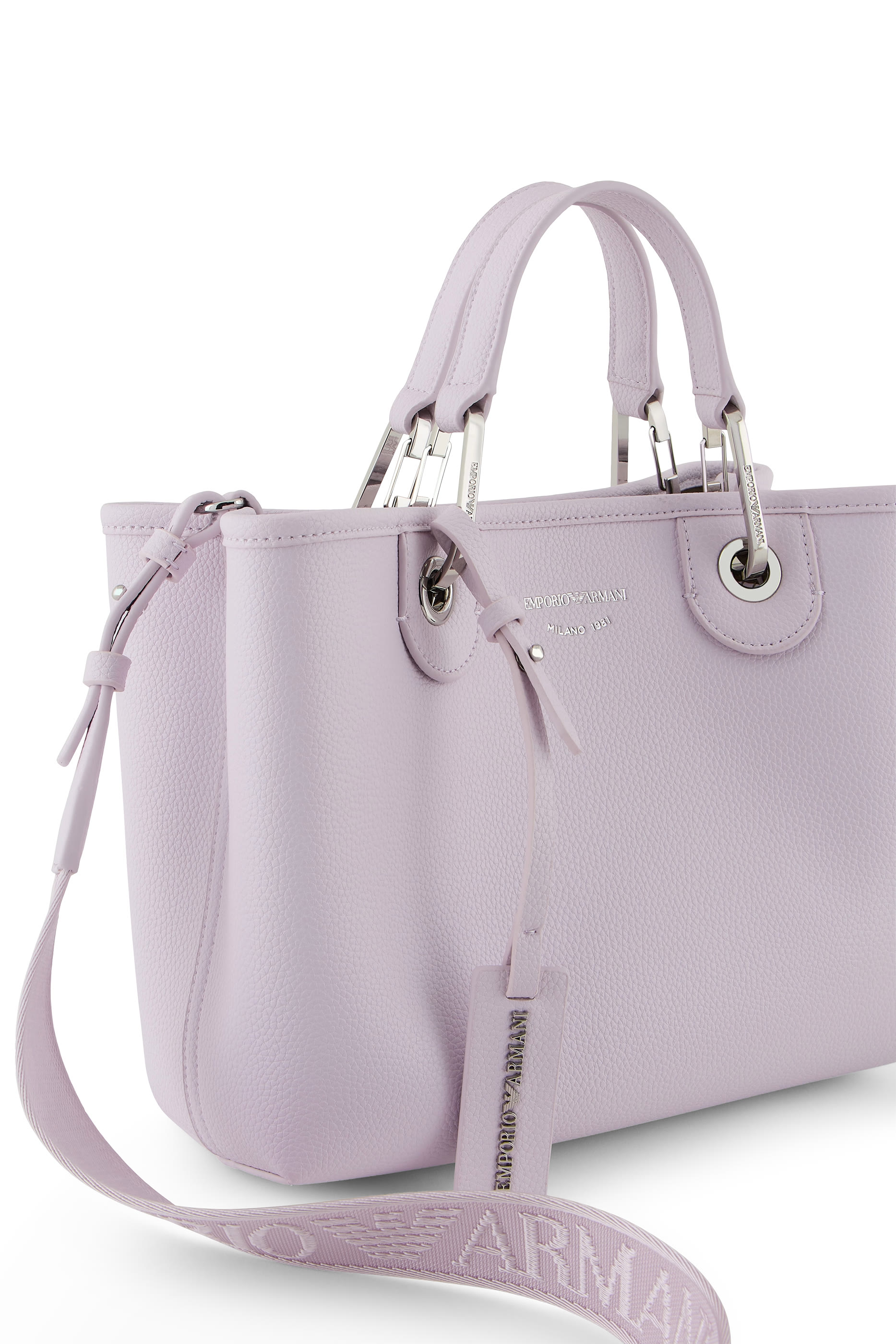 حقيبة يد صغيرة بنقشة شعار الماركة