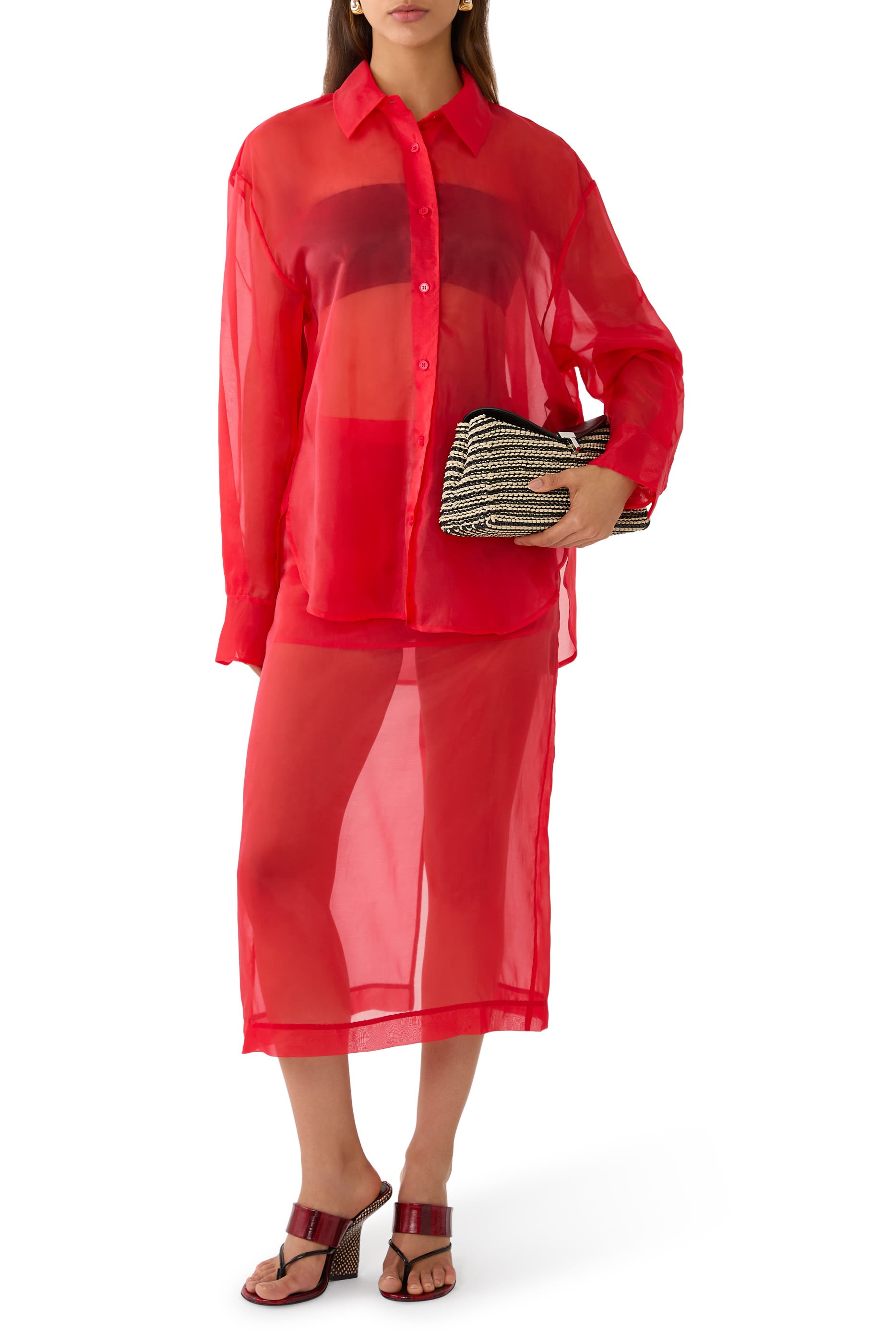 قميص بيري شفاف