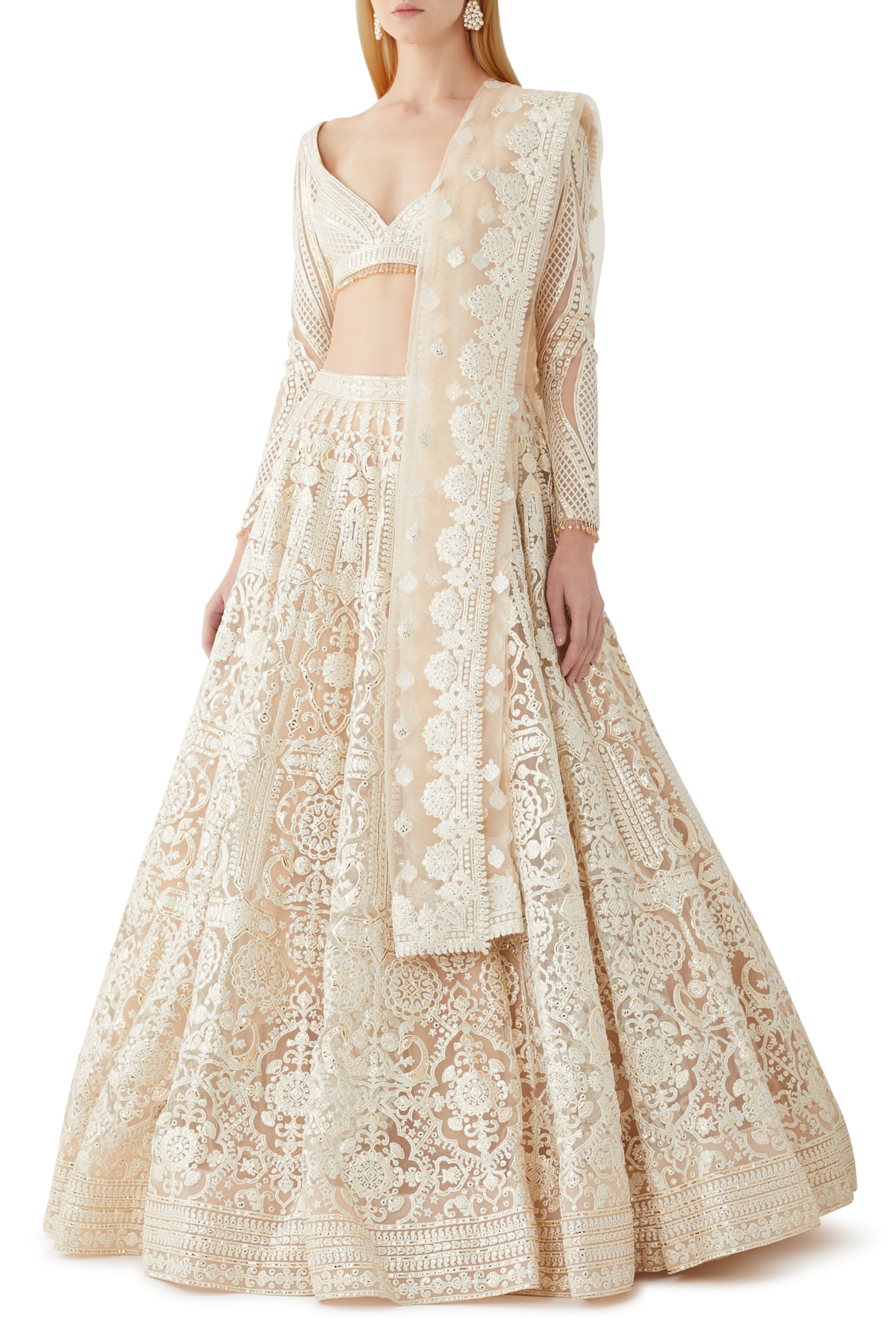 طقم ليهينغا مطرز