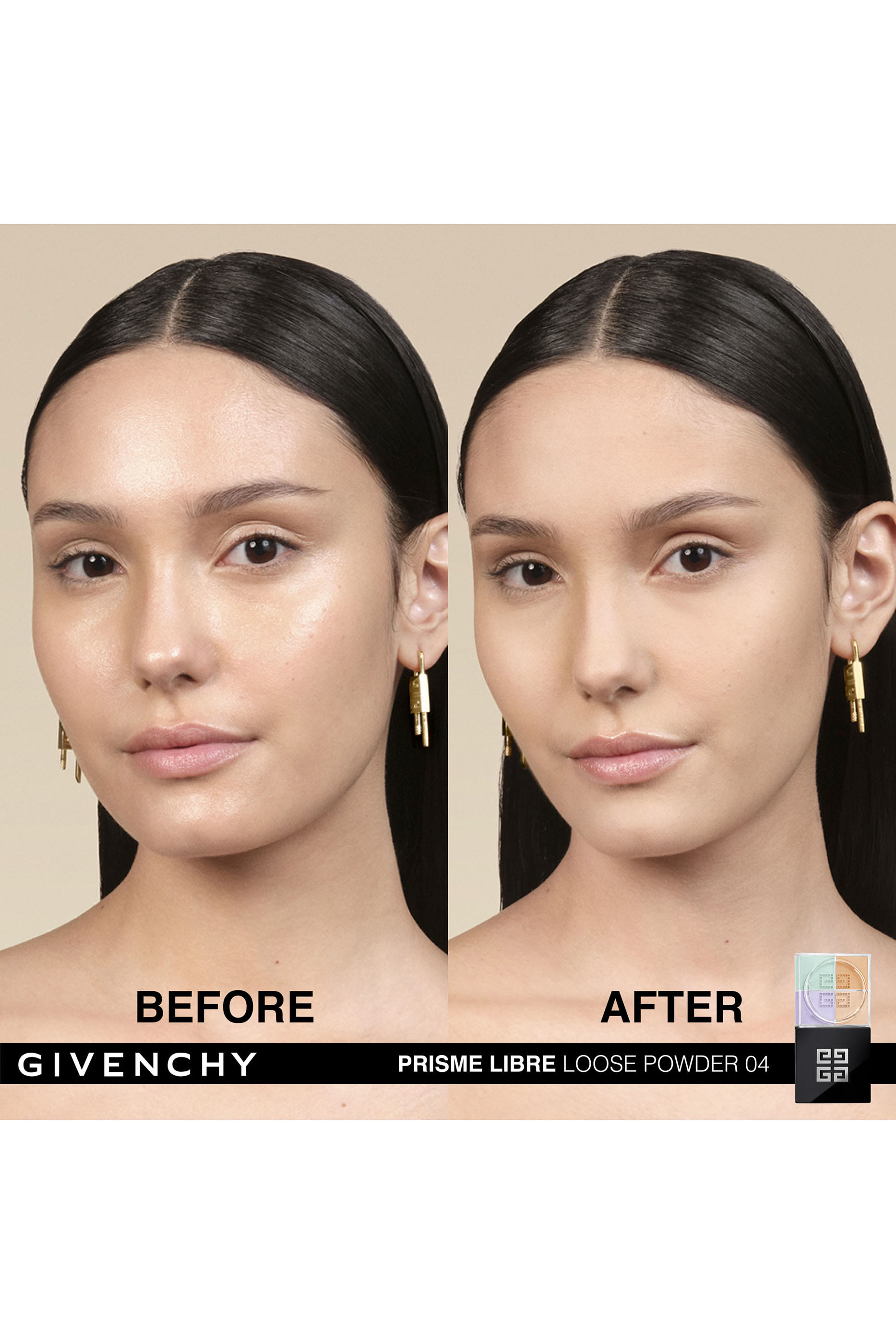 بودرة سائبة بريسم ليبر بأربعة ألوان صغيرة الحجم