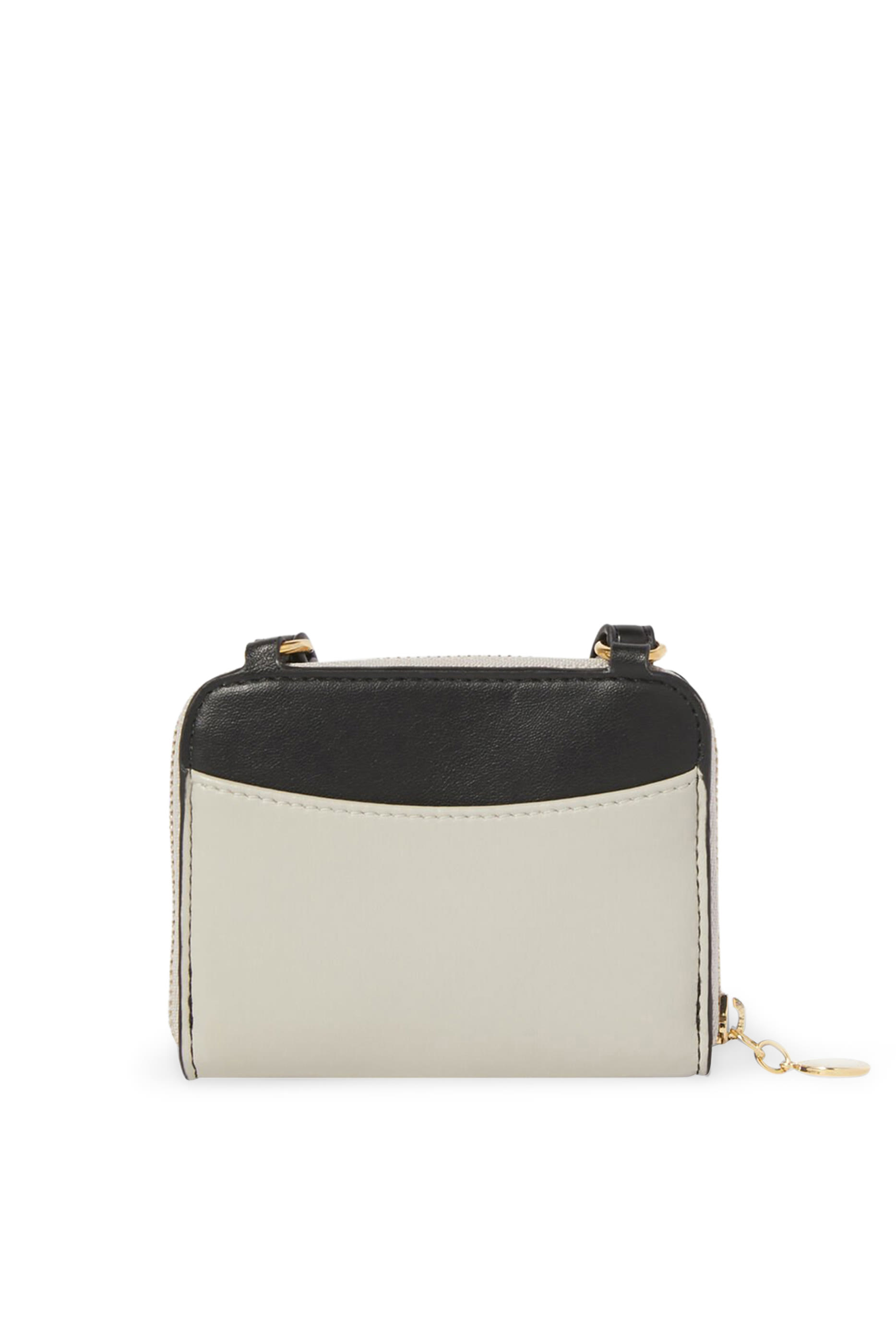 حافظة بطاقات بسحاب وحمالة وشعار الماركة