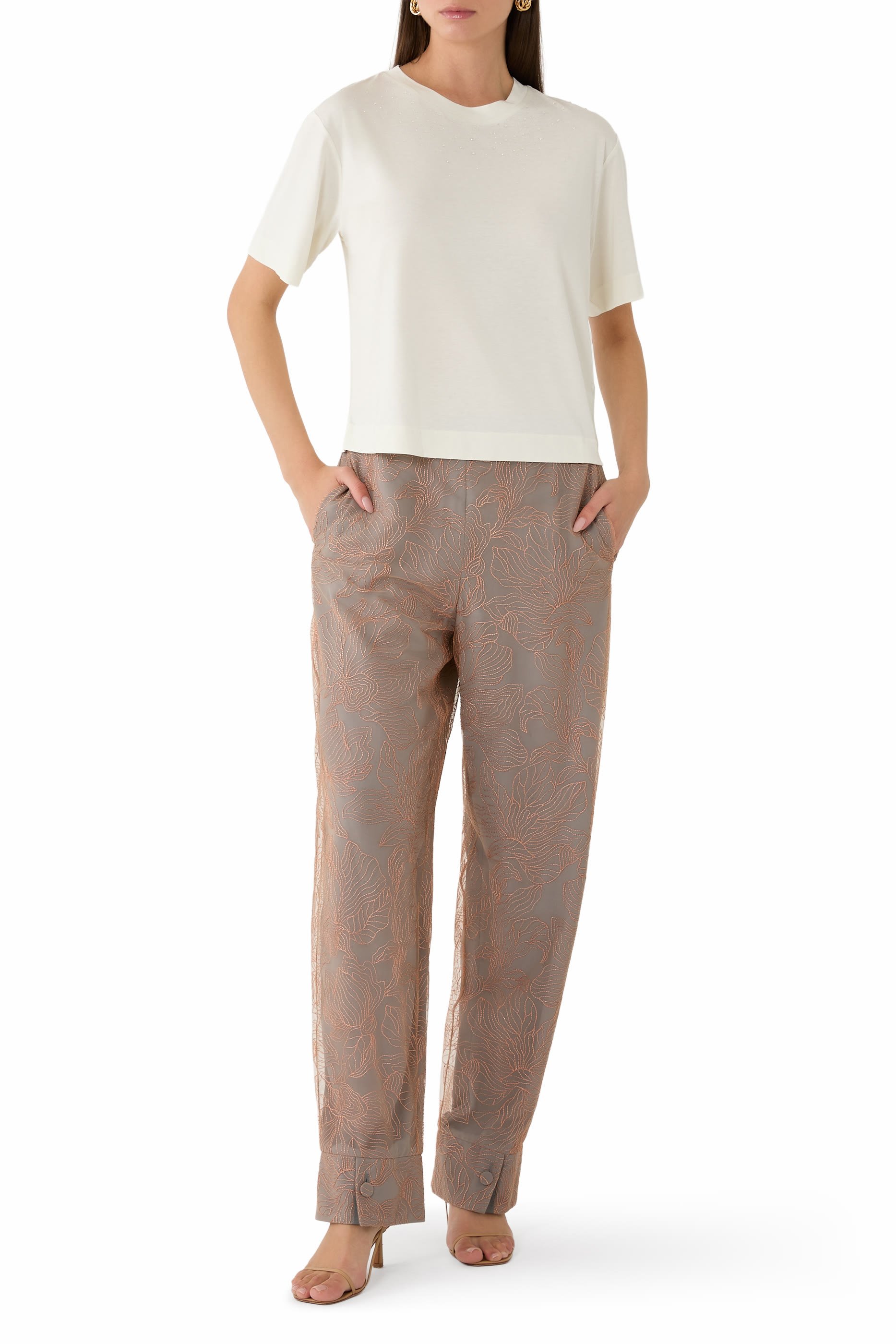 تيشيرت مطرز بالكريستال 