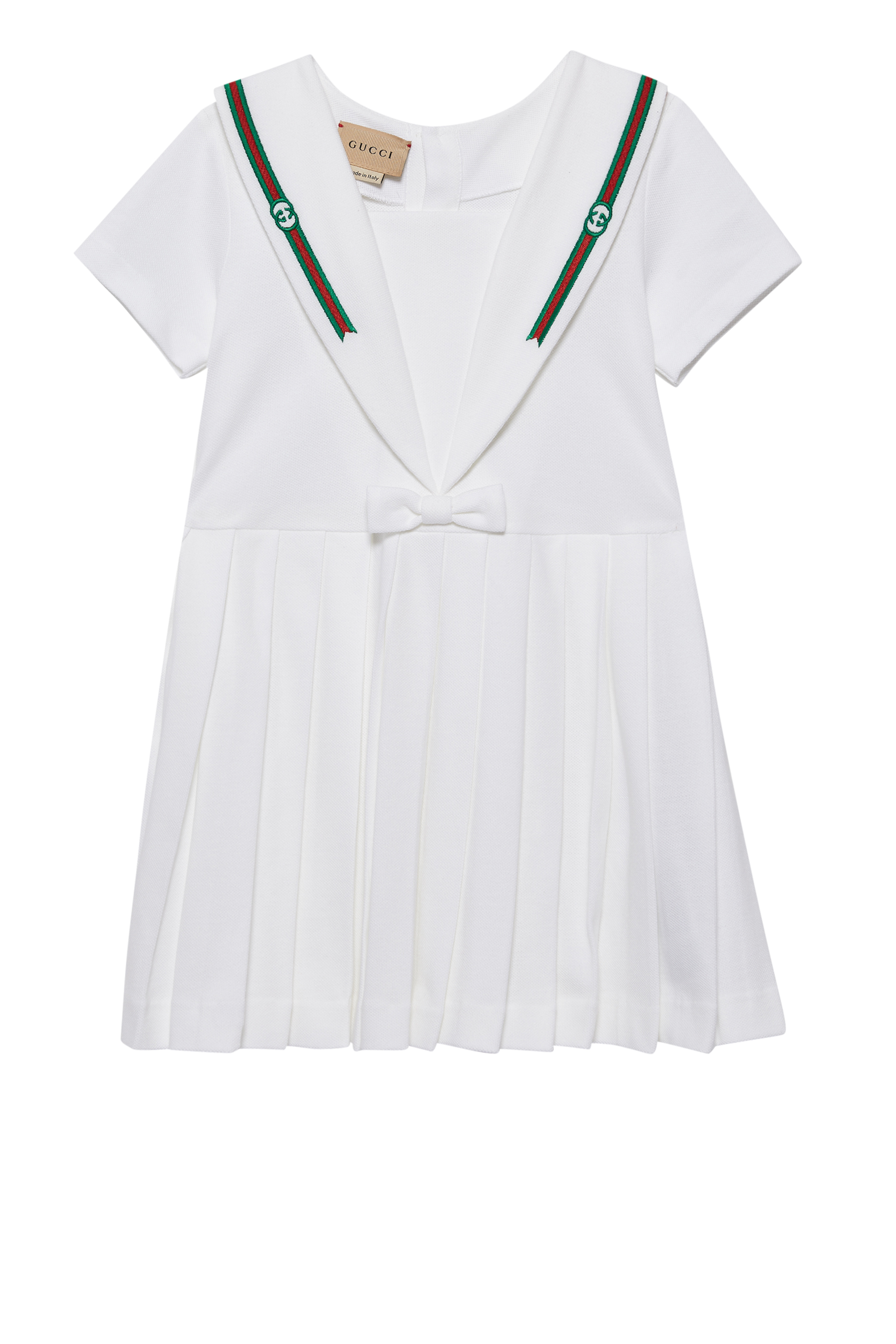 فستان قطن مزين بعقدة