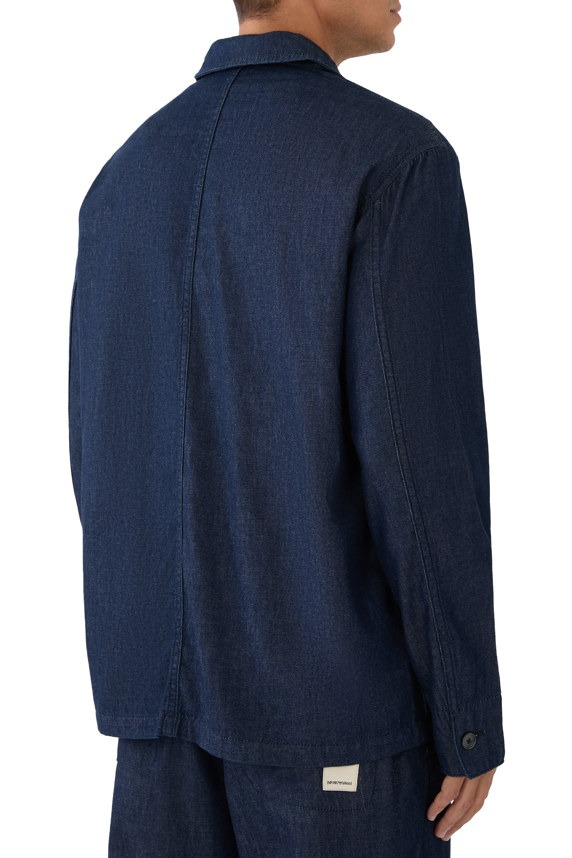 جاكيت بتصميم قميص شامبراي أي أس في دنيم