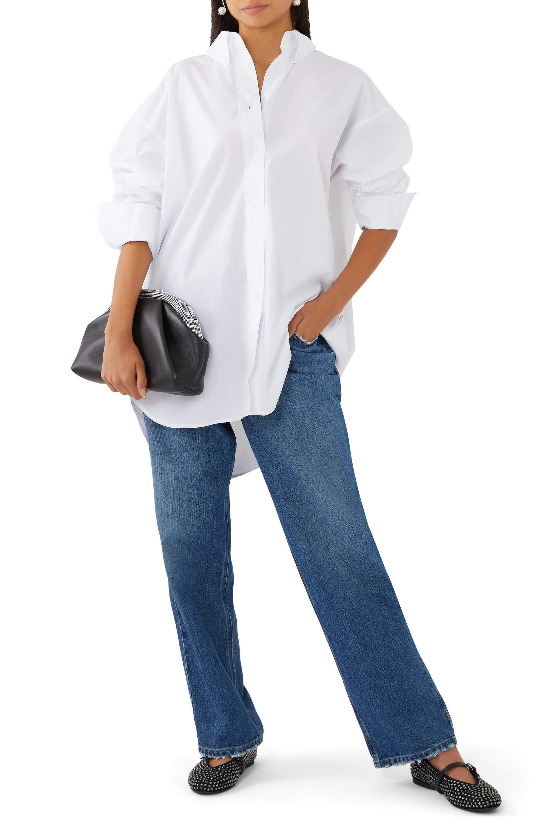 قميص بقصة فضفاضة