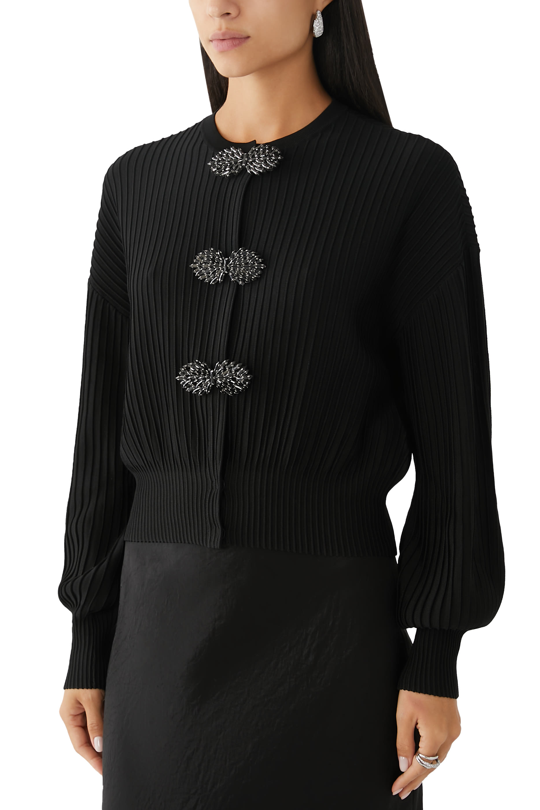 كارديغان بتفاصيل حلي قماش عثماني