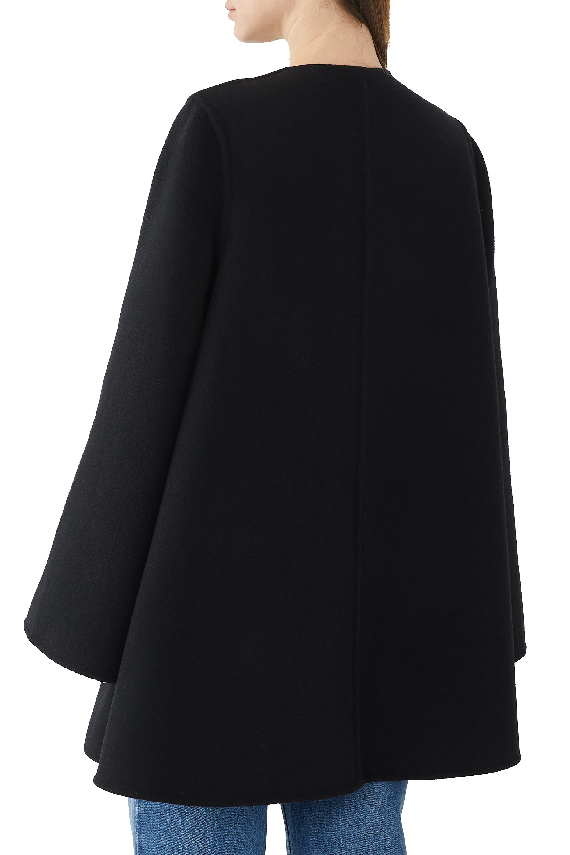 معطف صوف تويد بنقشة حرفي شعار الماركة وخطوط مائلة