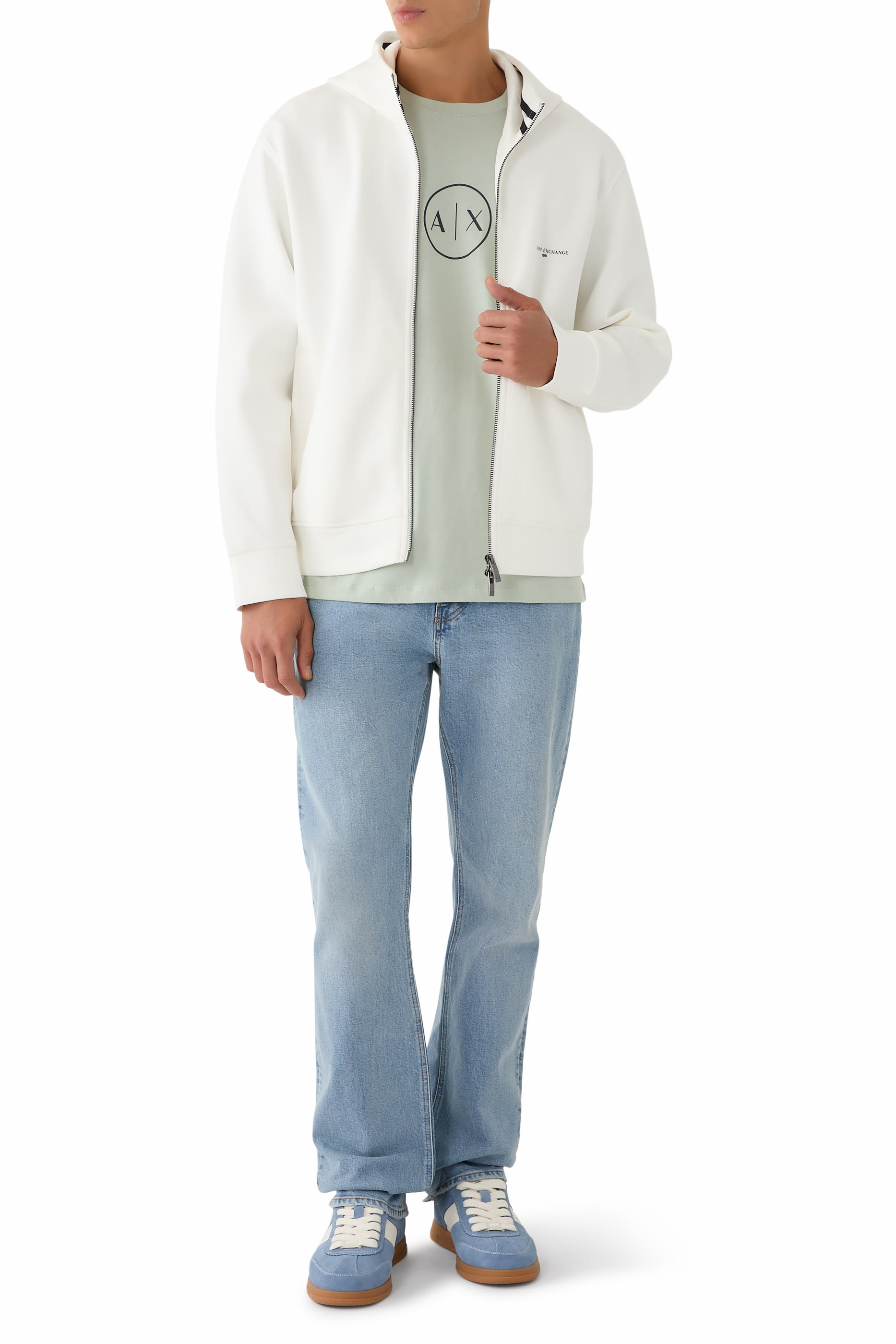 سويت شيرت بسحاب وغطاء للرأس