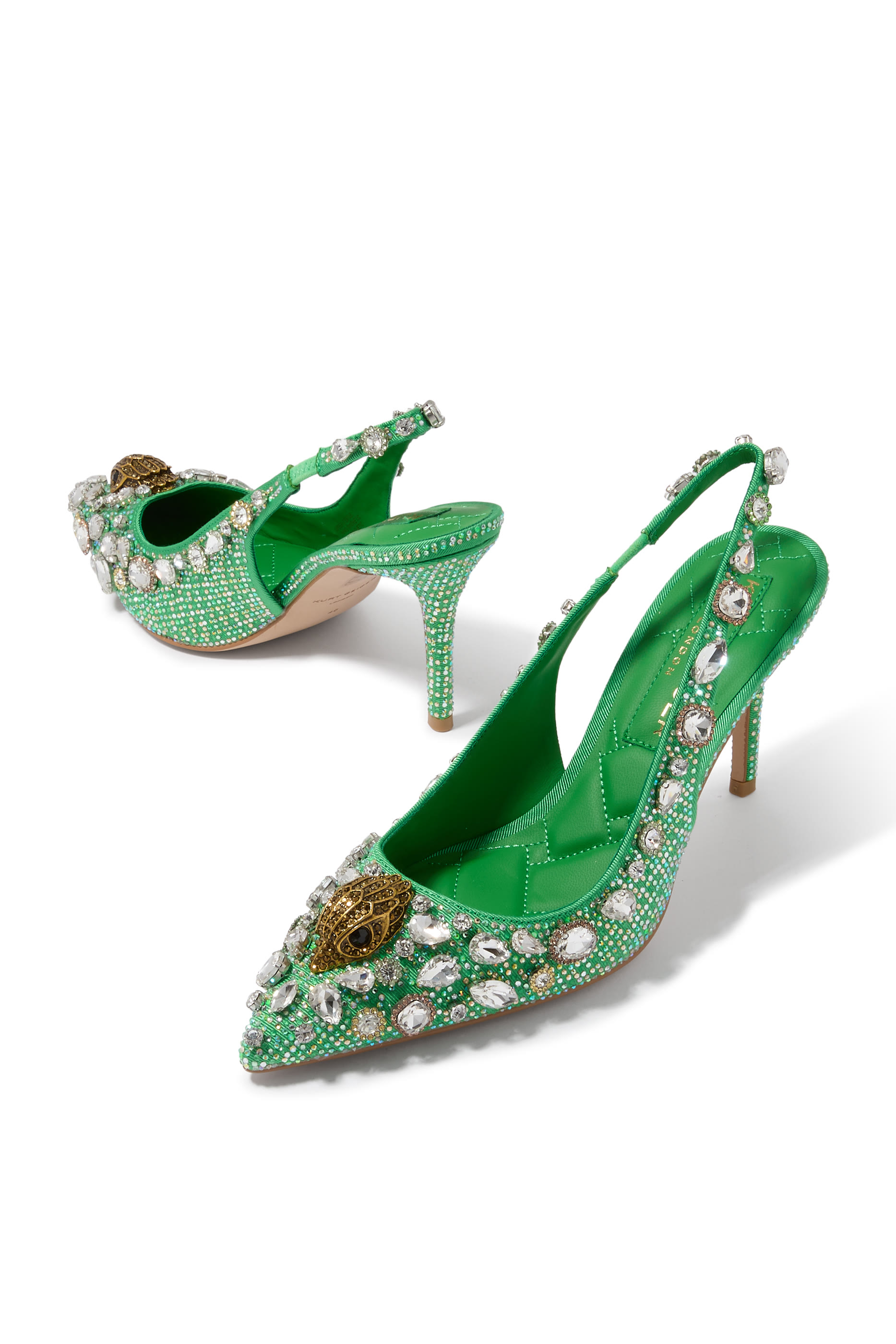 حذاء بلغرافيا بسير خلفي وكعب عالي