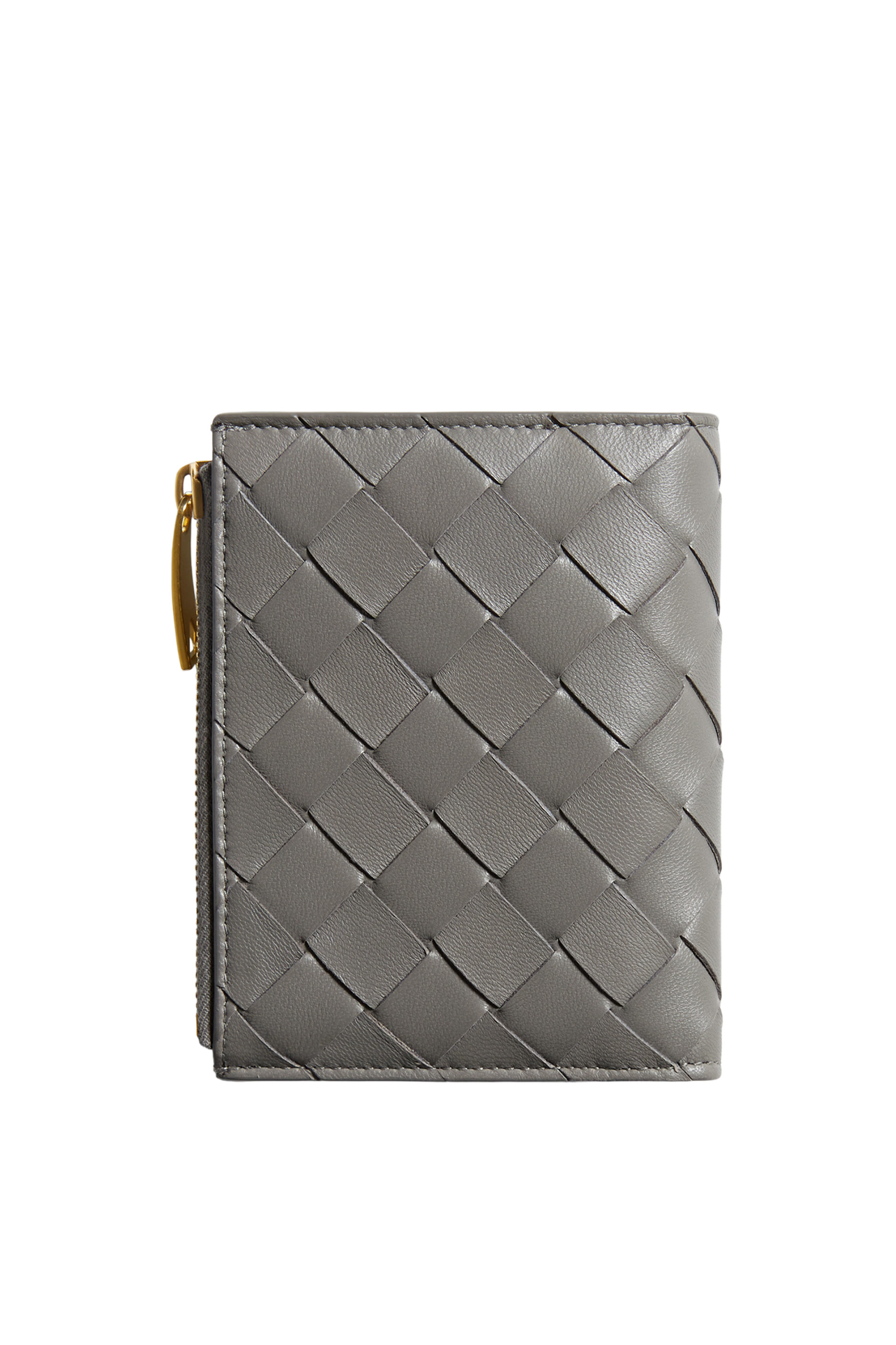 محفظة ثنائية الطيّ صغيرة بتصميم مجدول