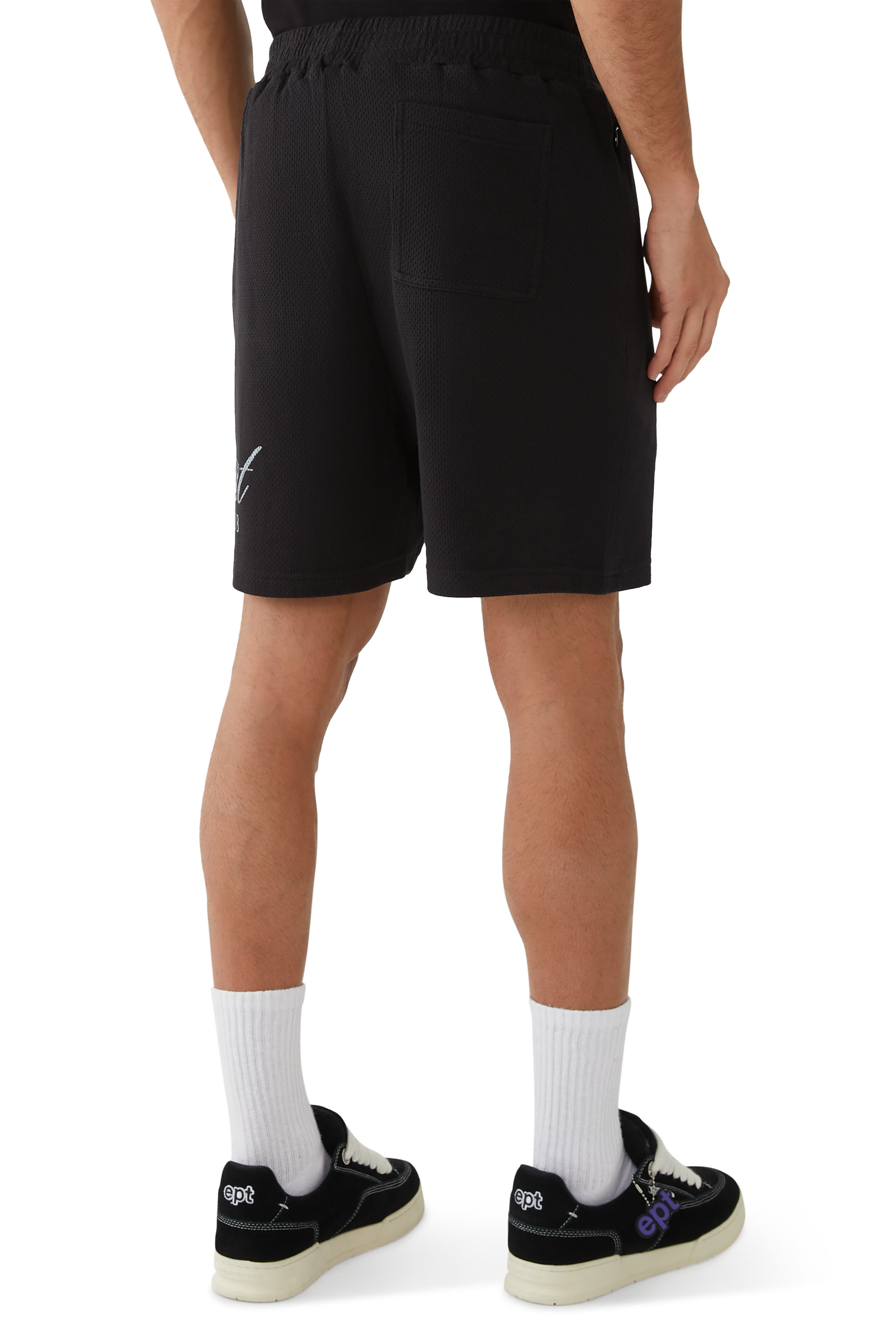 شورت بنقشة أونرز كلوب قماش شبكي