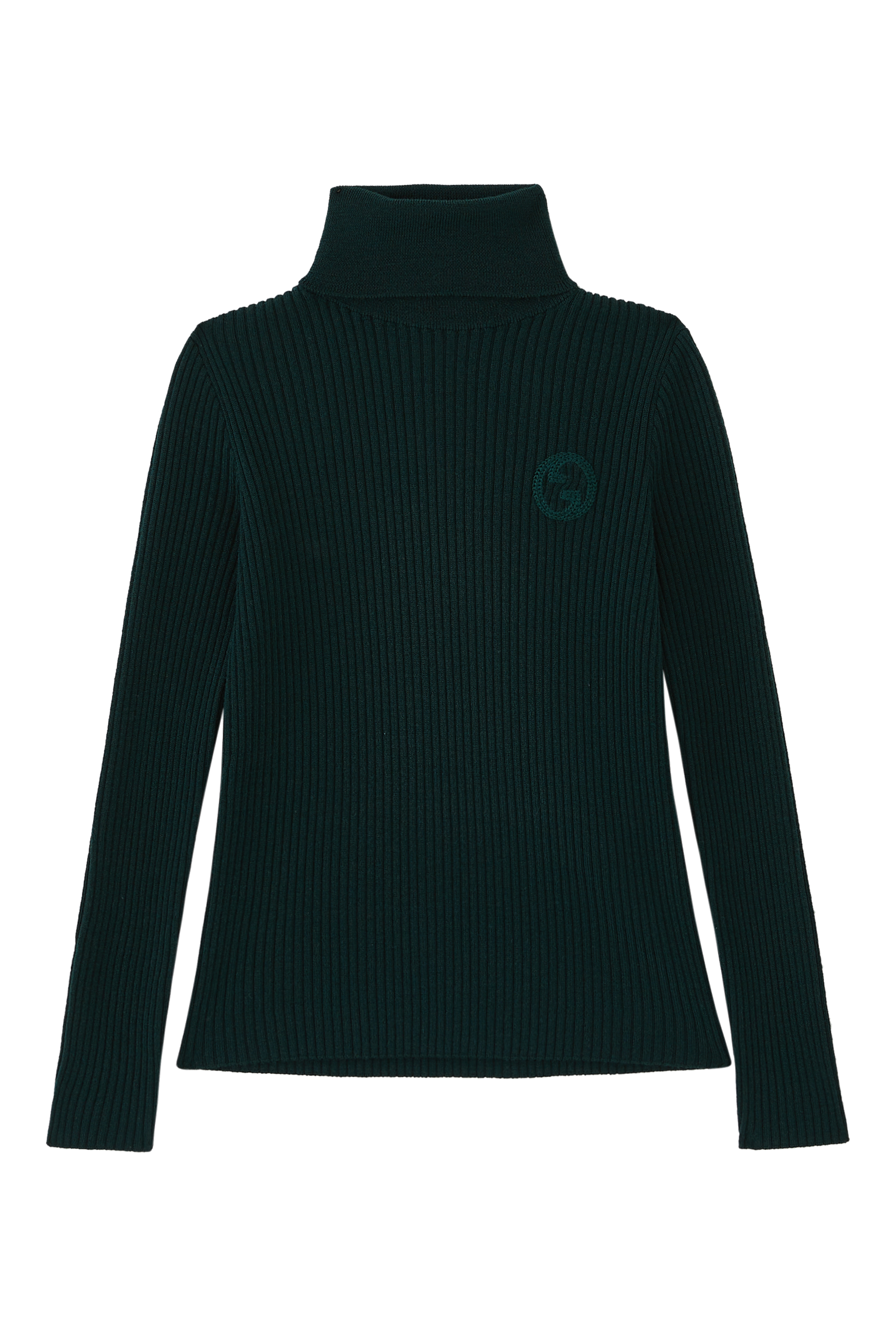 كنزة للأطفال بياقة عالية نسيج صوف مضلع