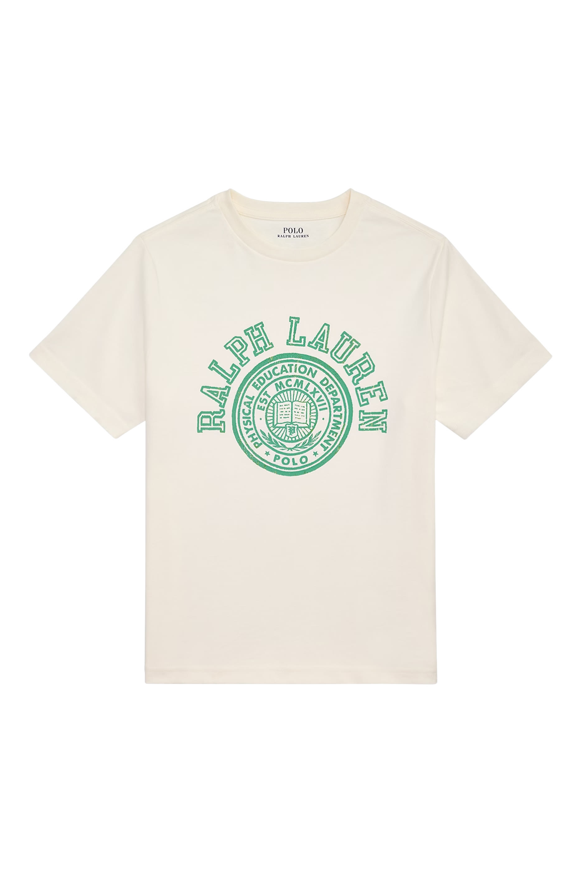 تيشيرت بشعار الماركة قطن للأطفال