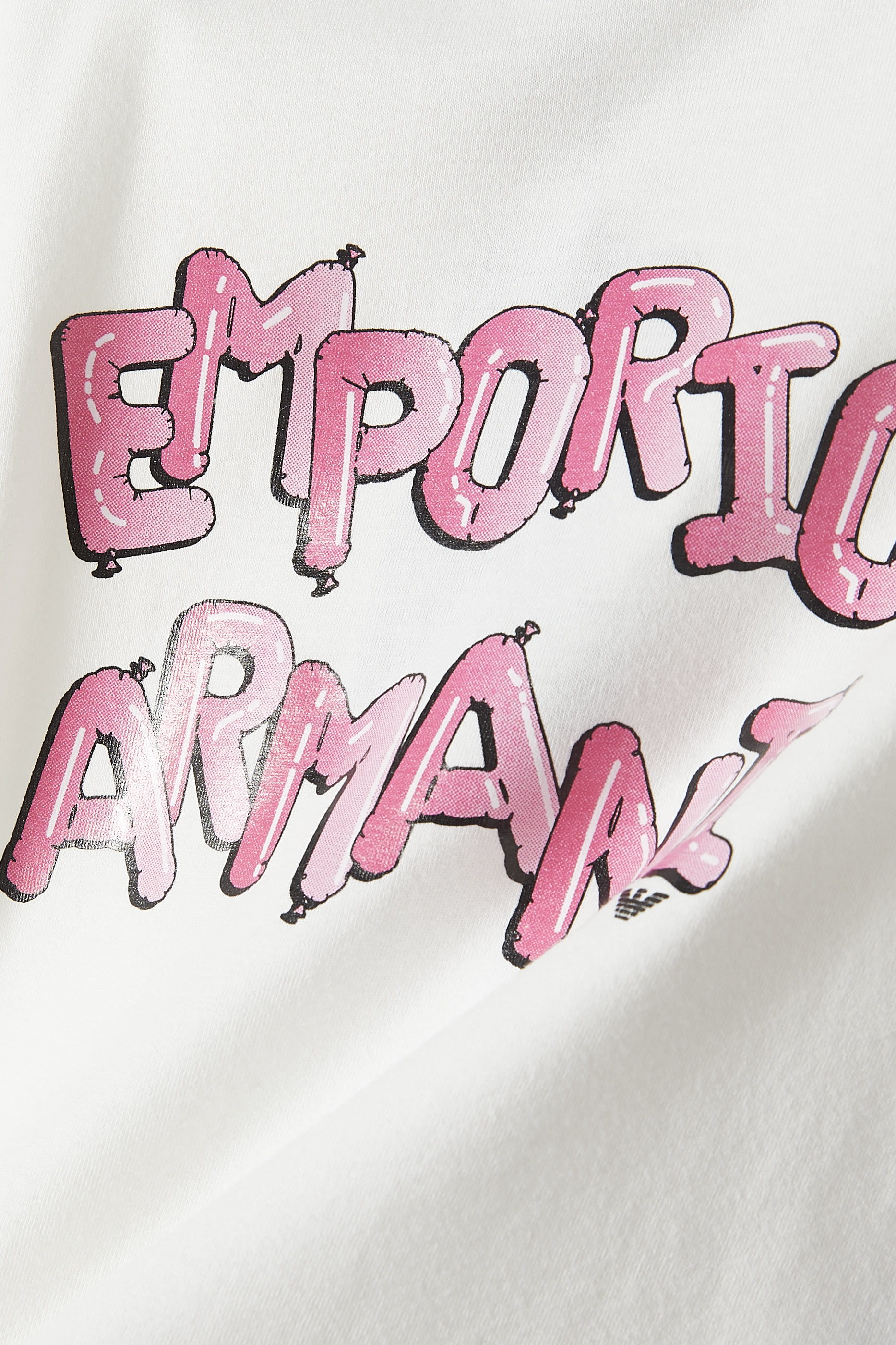 تيشيرت بشعار الماركة قطن للأطفال