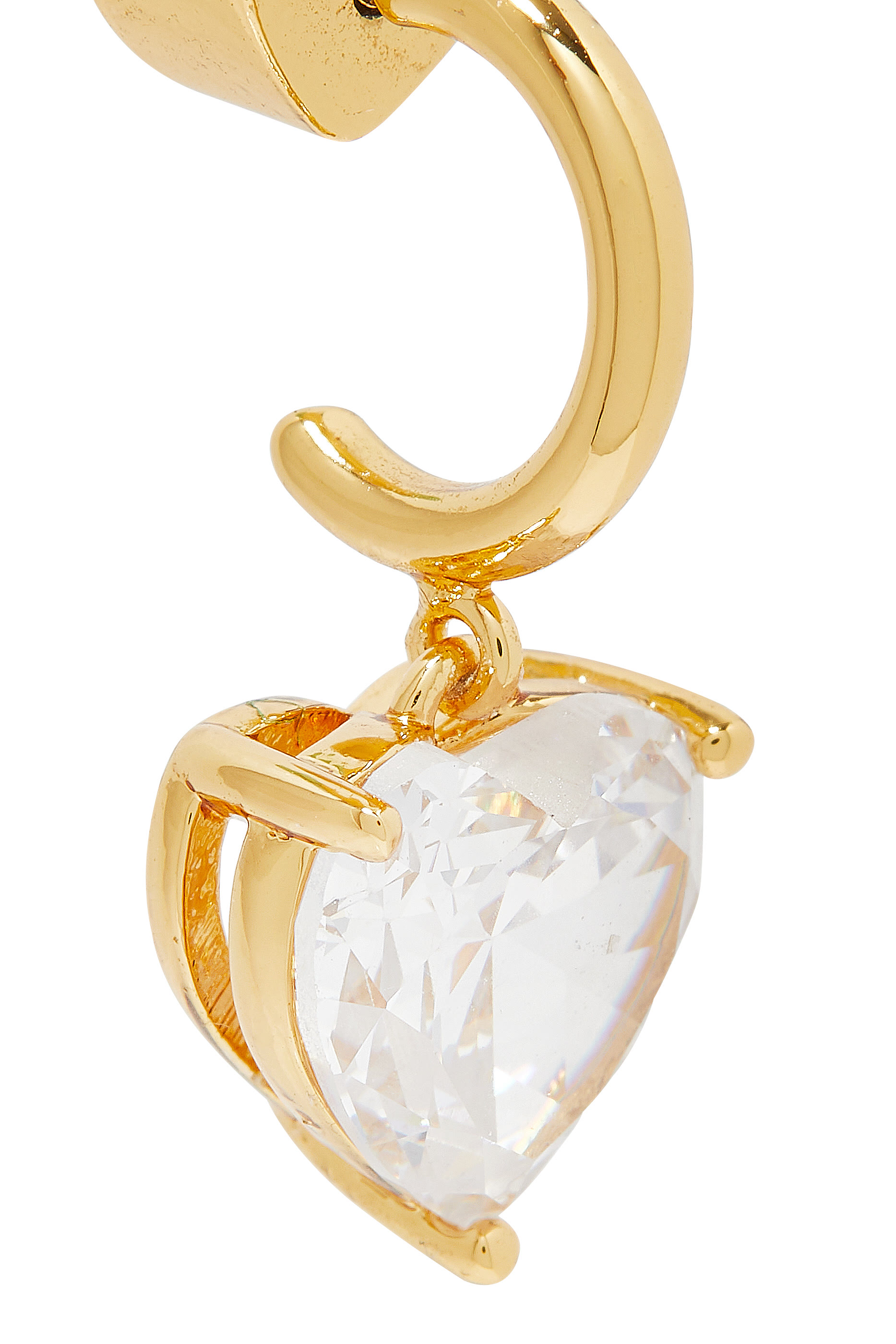 أقراط ماي لوف بتصميم قلب مرصعة بأحجار زركونيا مكعبة معدن مطلي