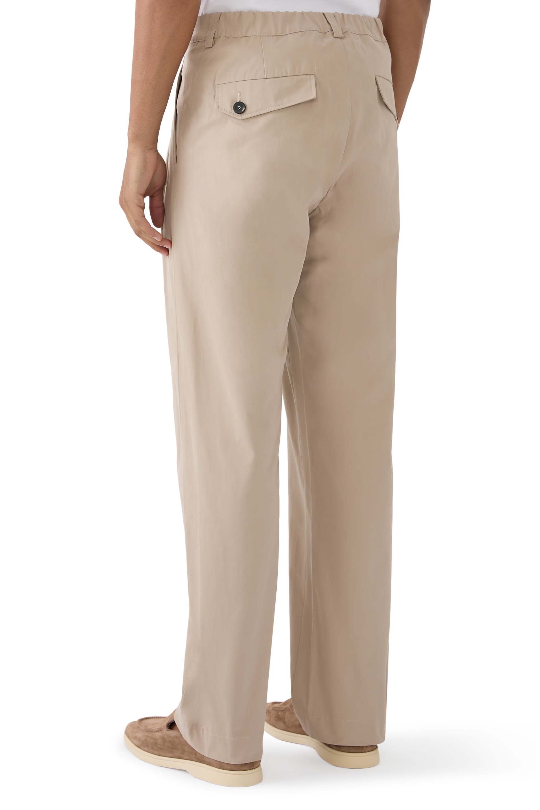 بنطال بقصة ساق واسعة قطن