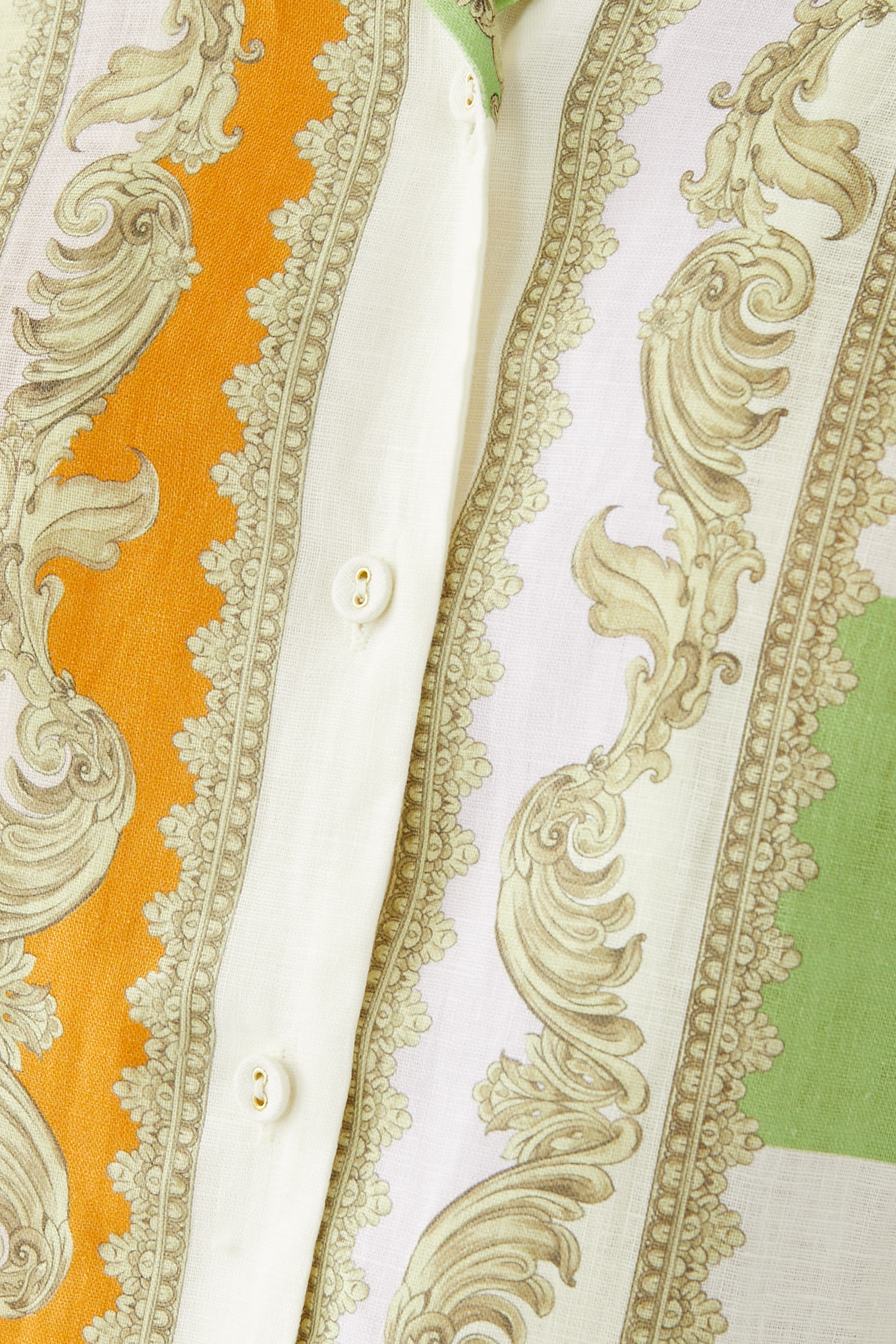 قميص بطبعات شيطرنج كتان