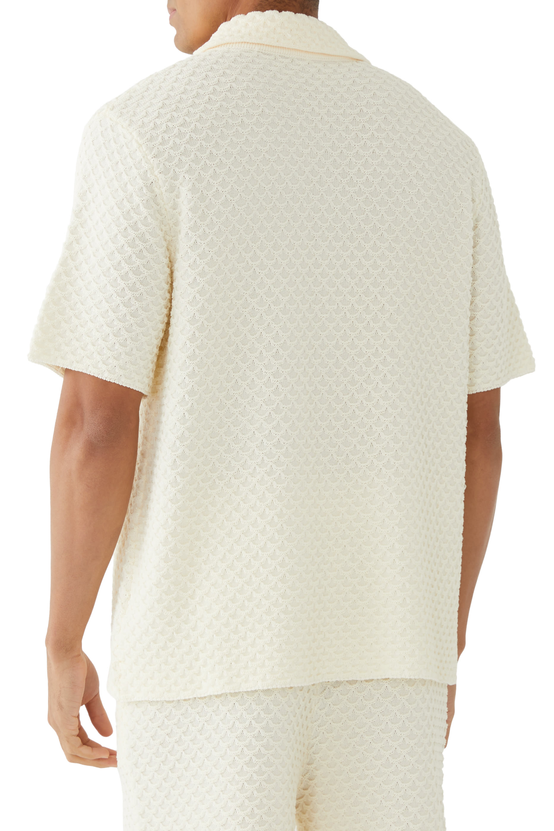 قميص نسيج بارز الملمس