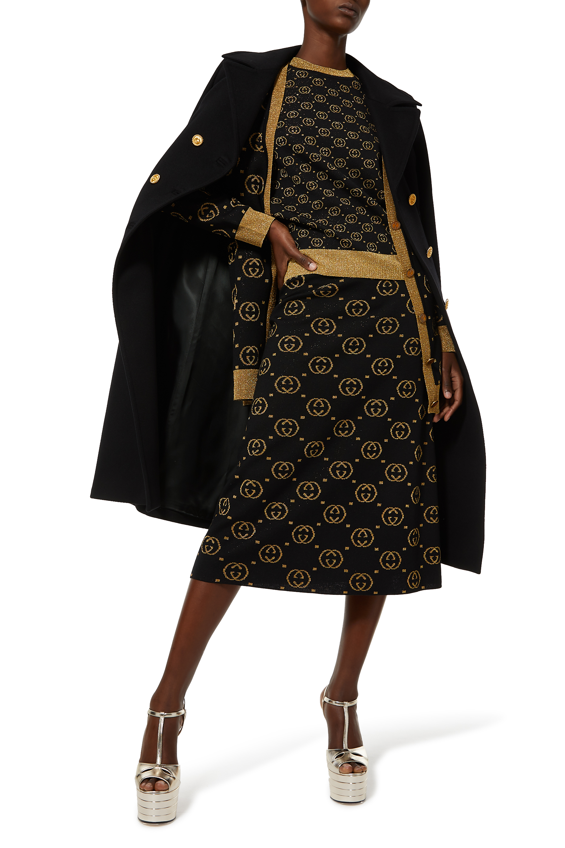 كارديغان بنقشة شعار GG