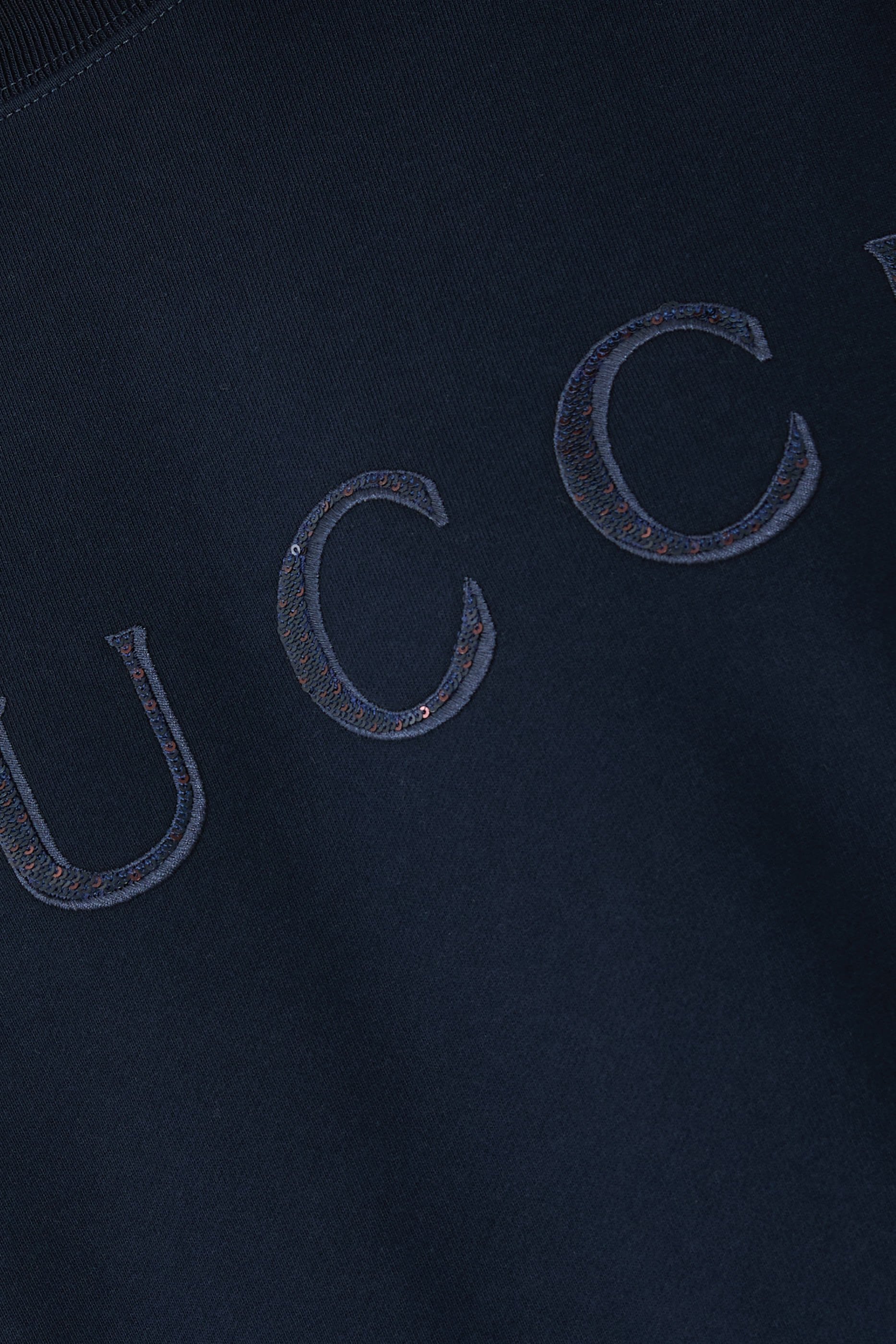 سويت شيرت مطرز بشعار الماركة قطن جيرسيه