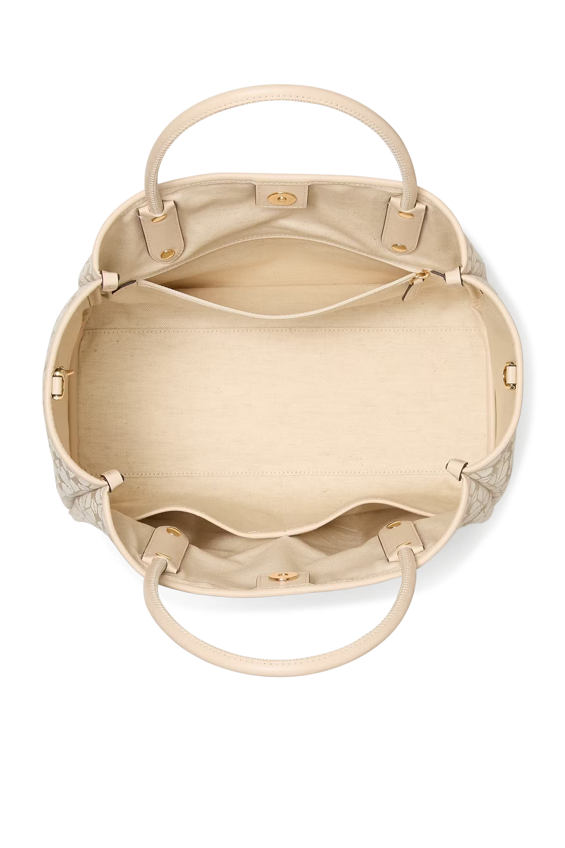 حقيبة يد متوسطة بنقشة زهور بالشكل البستوني