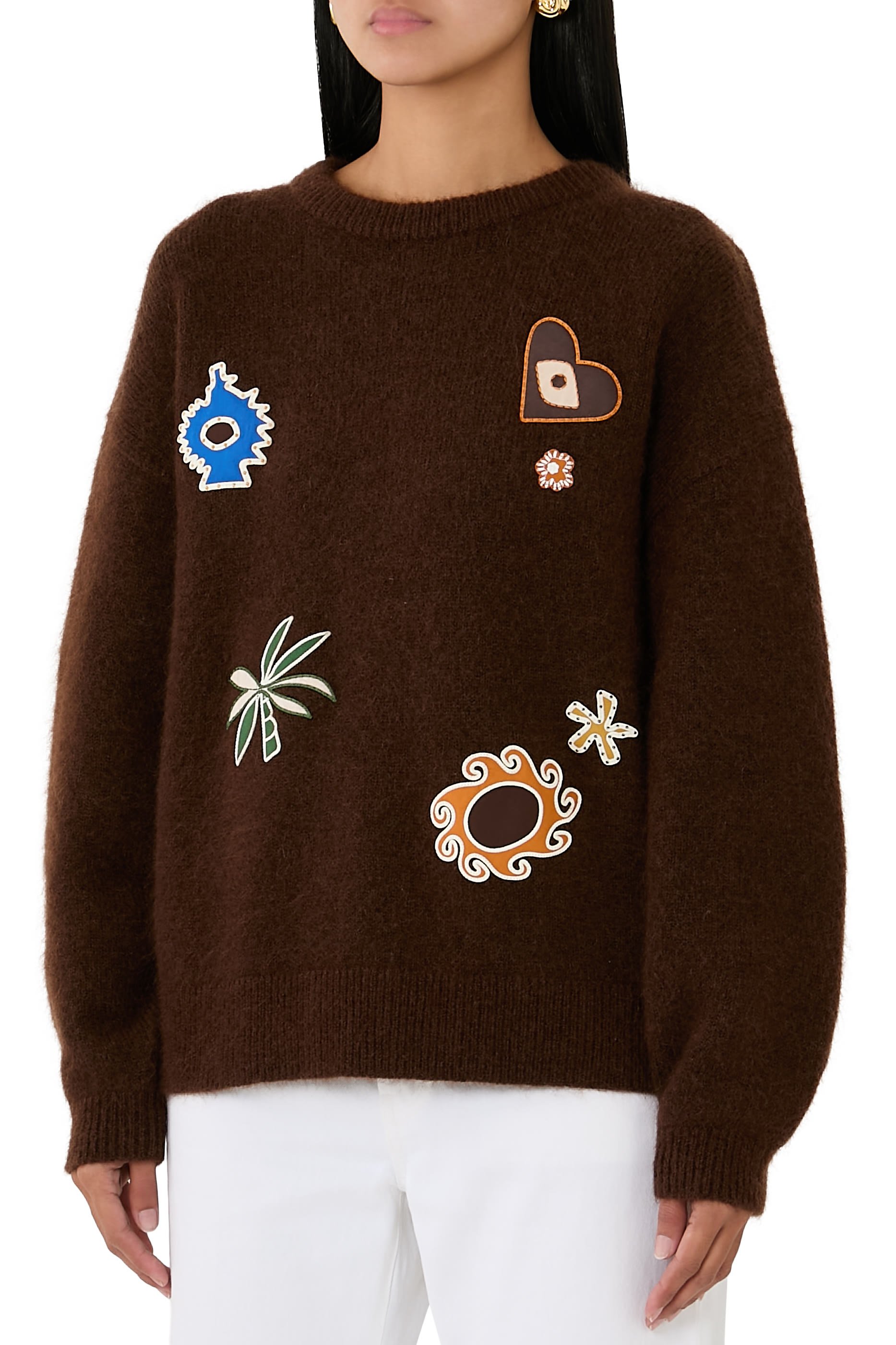 كنزة ماروك منسوجة مطرزة 