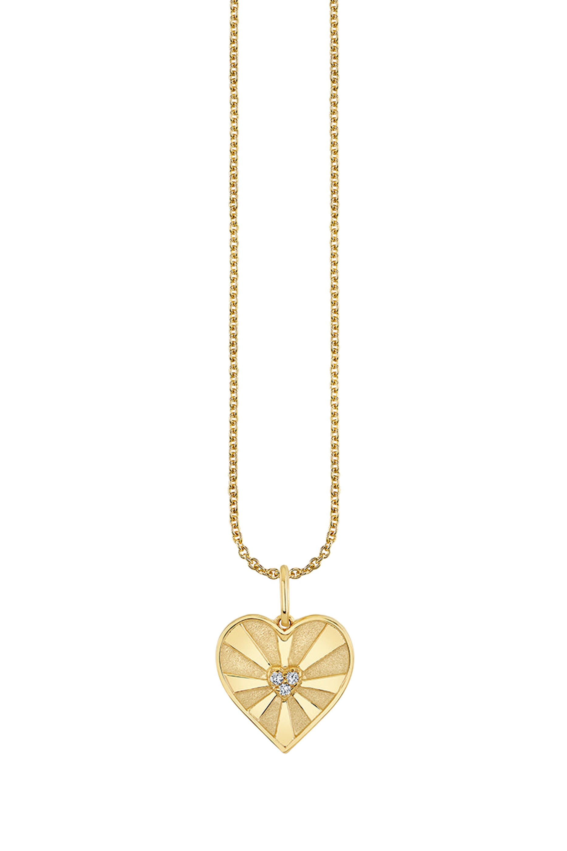 قلادة ايس اوف هارتس بدلاية بتصميم قلب مرصعة بالماس، ذهب أصفر عيار 14