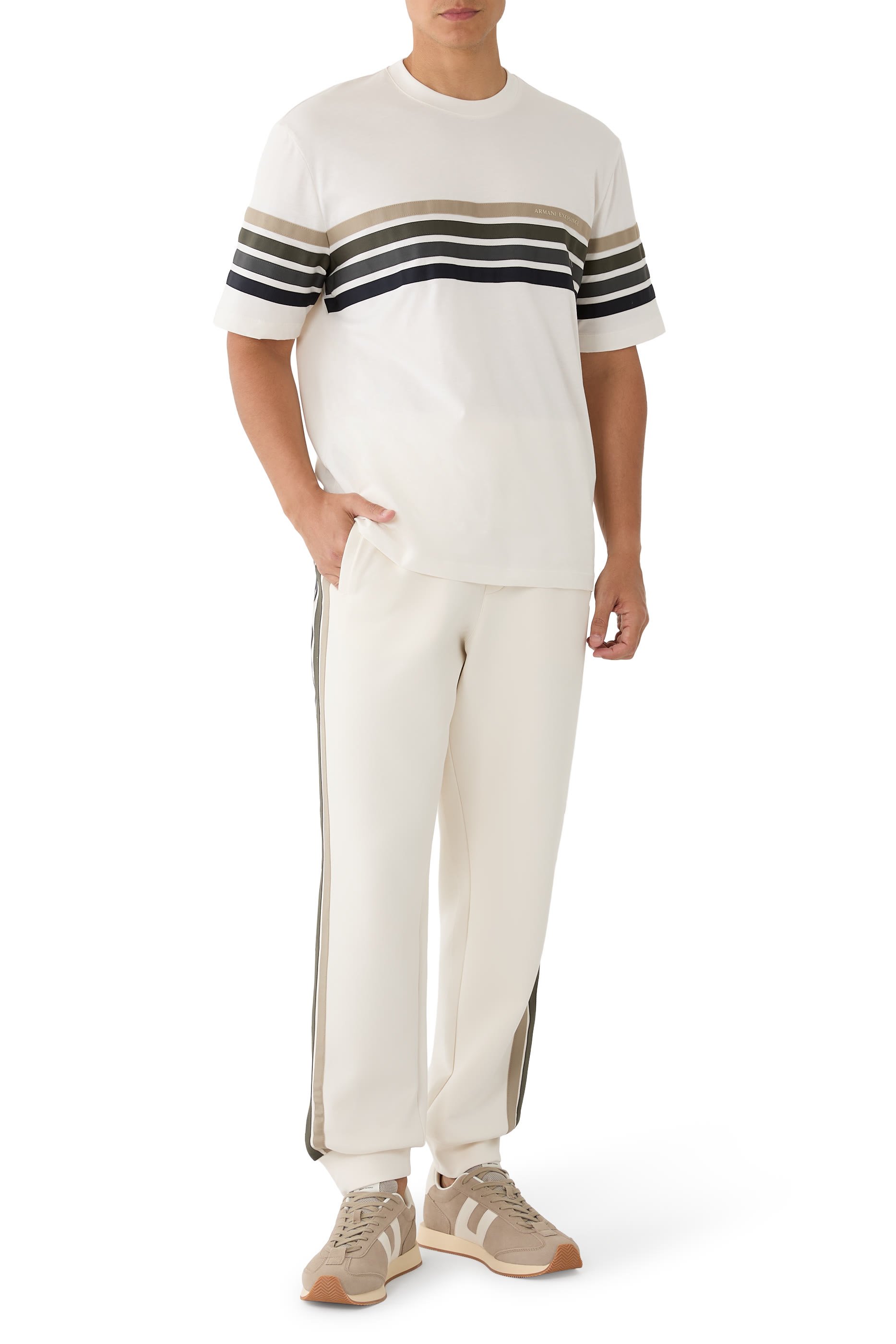 AX Logo Lined T-Shirt