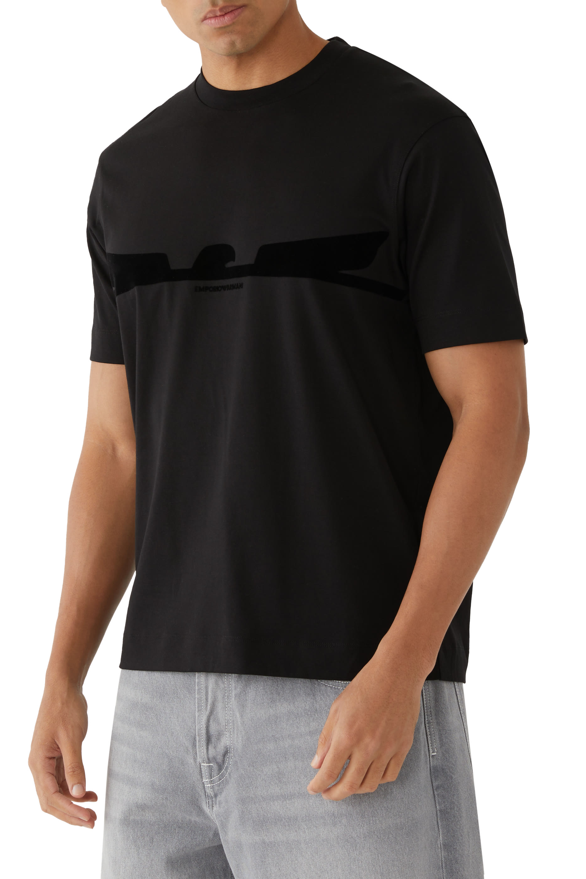 تيشيرت بشعار الماركة قطن