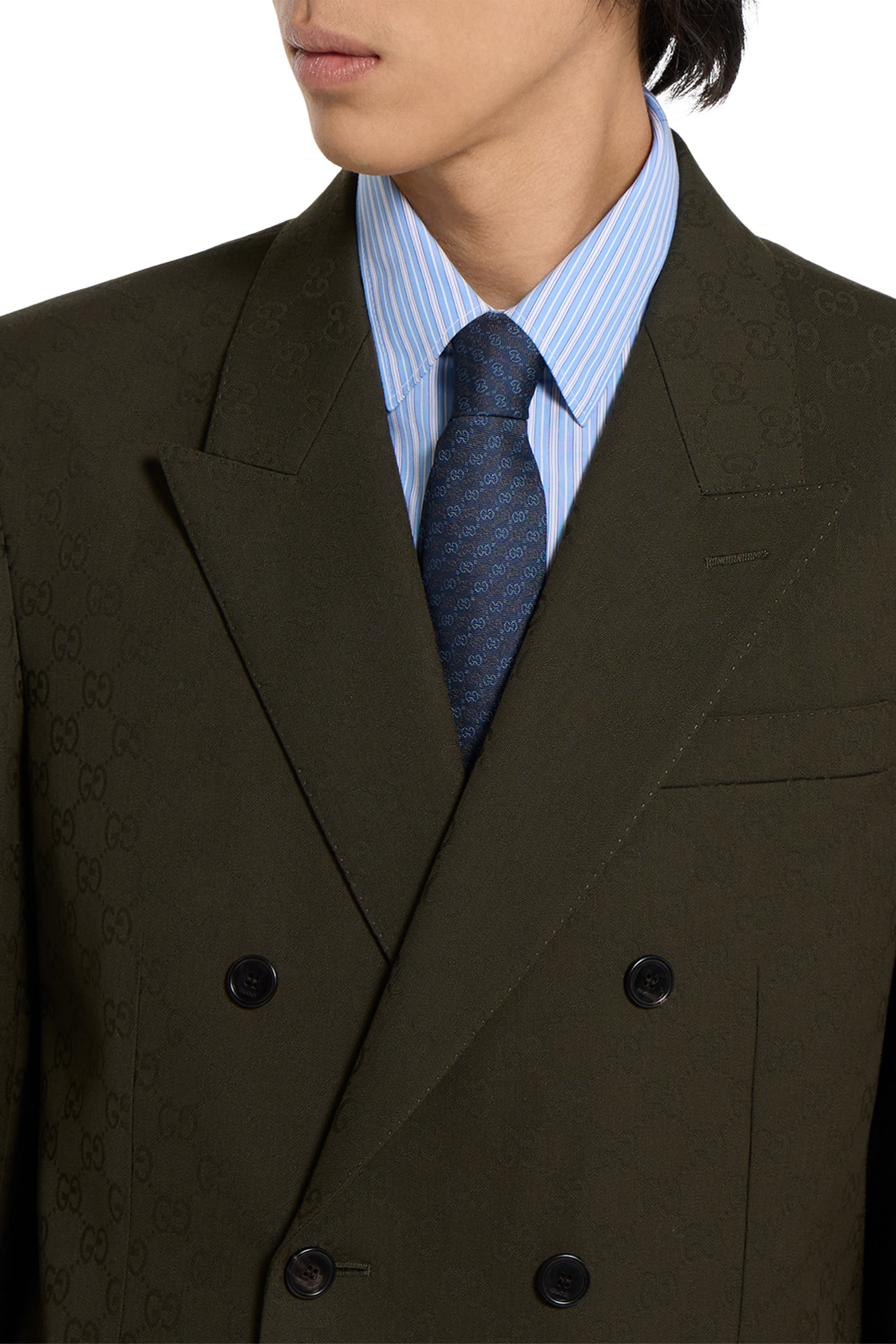 ربطة عنق حرير بنقشة جرفي شعار الماركة جاكار