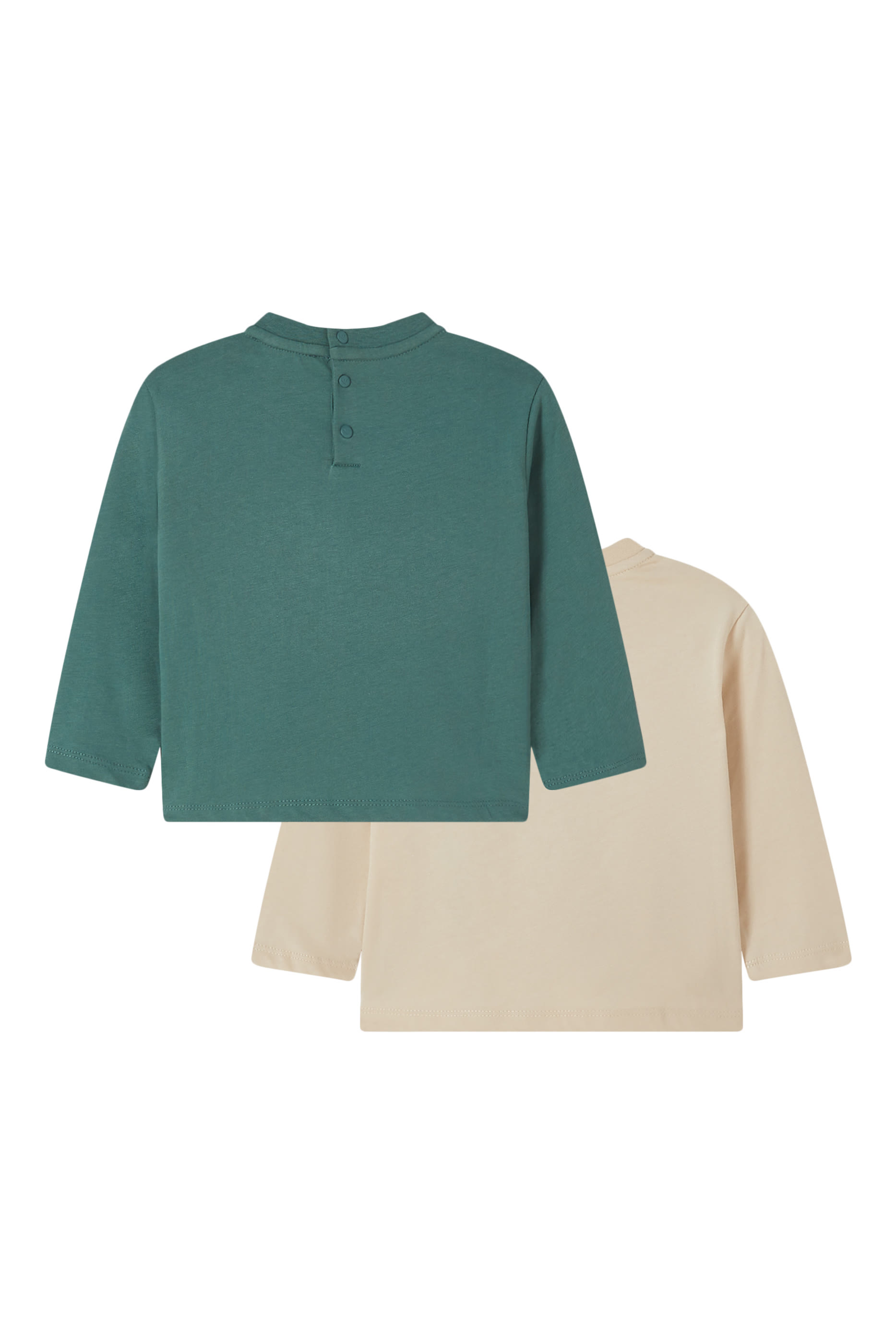 طقم تيشيرت بأكمام طويلة جيرسيه، قطعتين