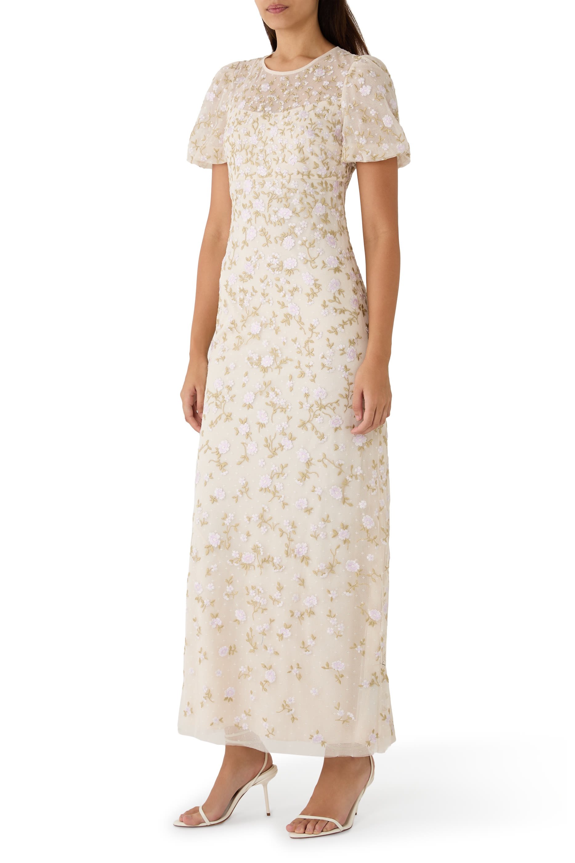 Lea Ditsy Floral Evening Dress