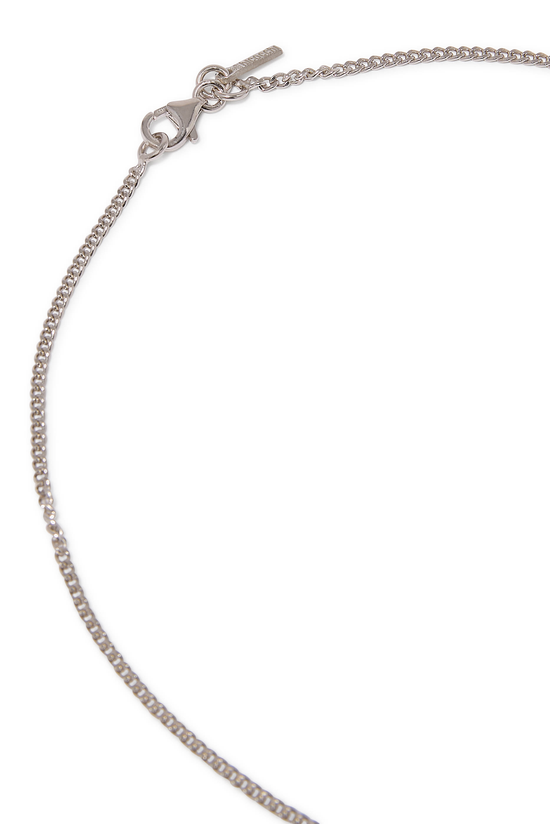 قلادة بدلاية بتصميم وردة وجمجمة، فضة استرلينية