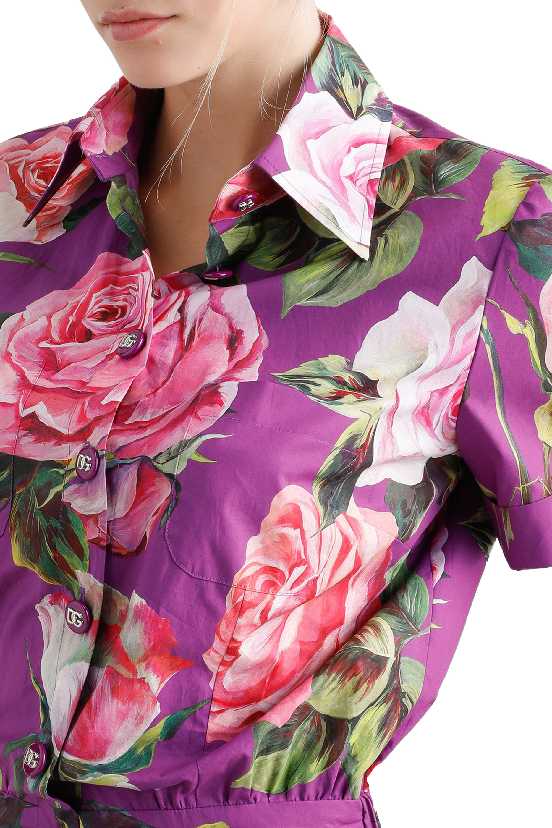 بلاي سوت بنقشة ورد قطن