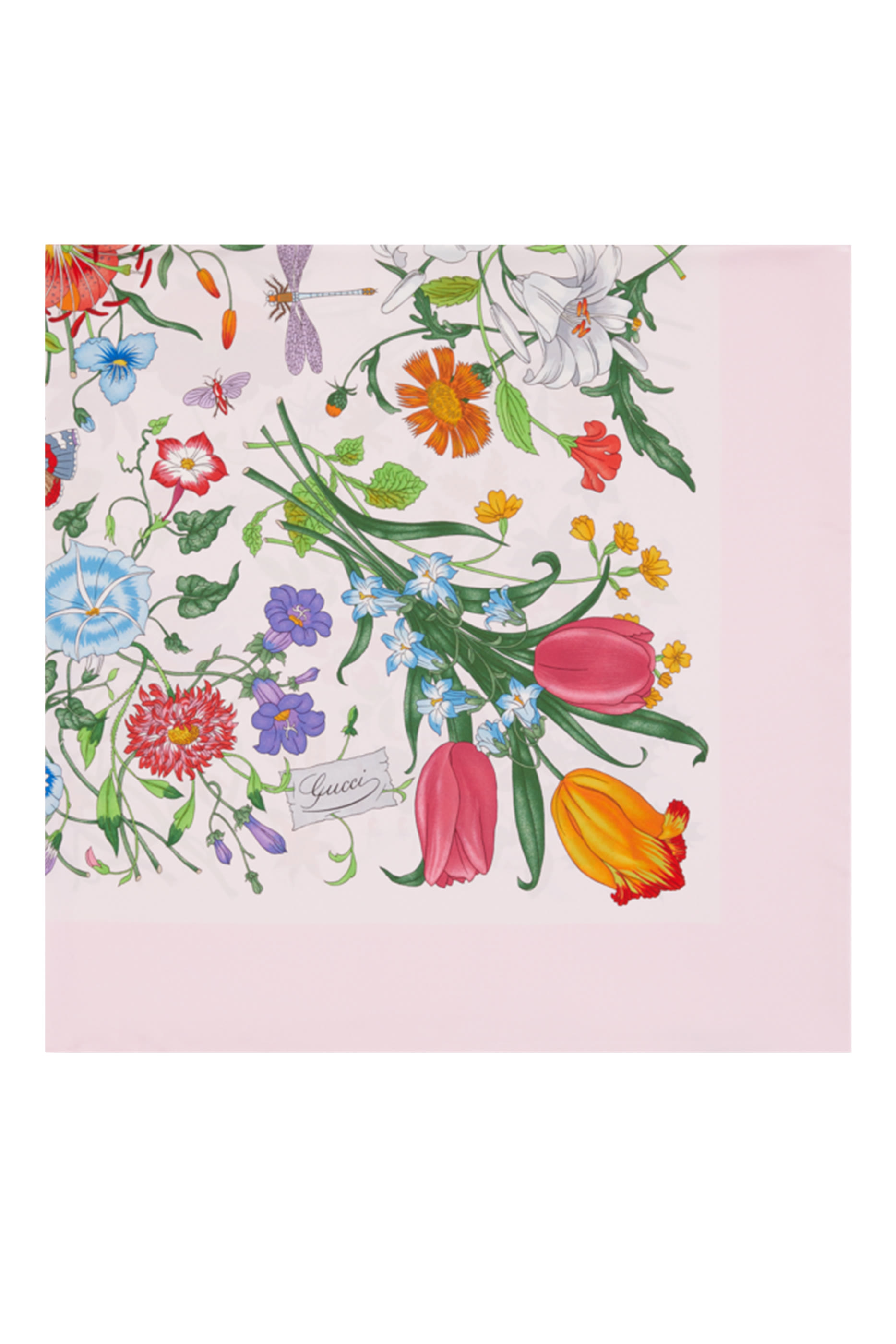 وشاح بتصميم مربع مزين بطبعات حرير تويل