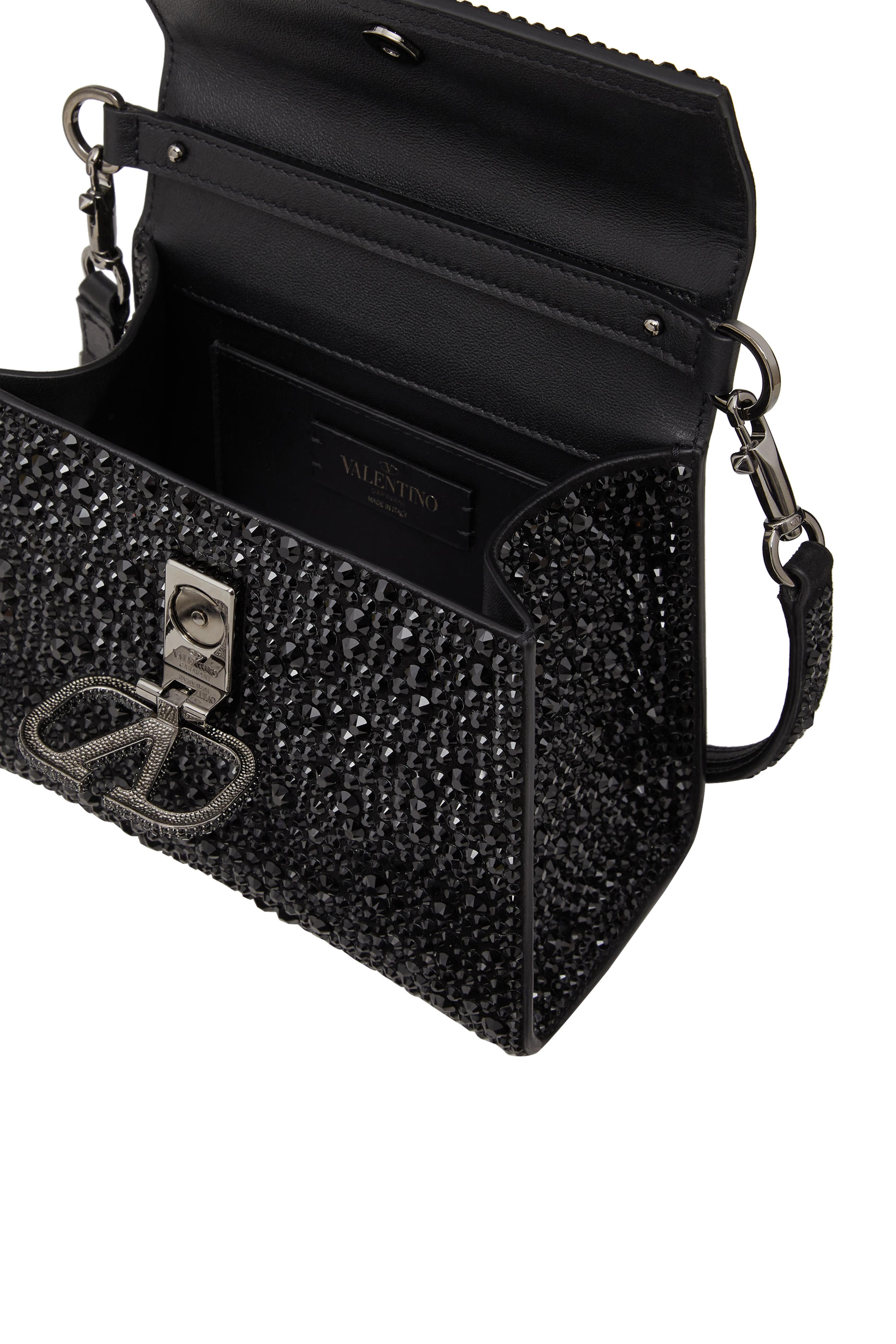 حقيبة يد فالنتينو جارافاني بيد علوية وشعار الماركة